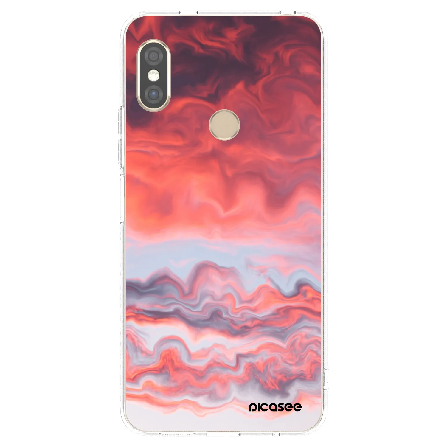 Picasee silikonowe przeźroczyste etui na Xiaomi Redmi Note 5 Global - Sunset