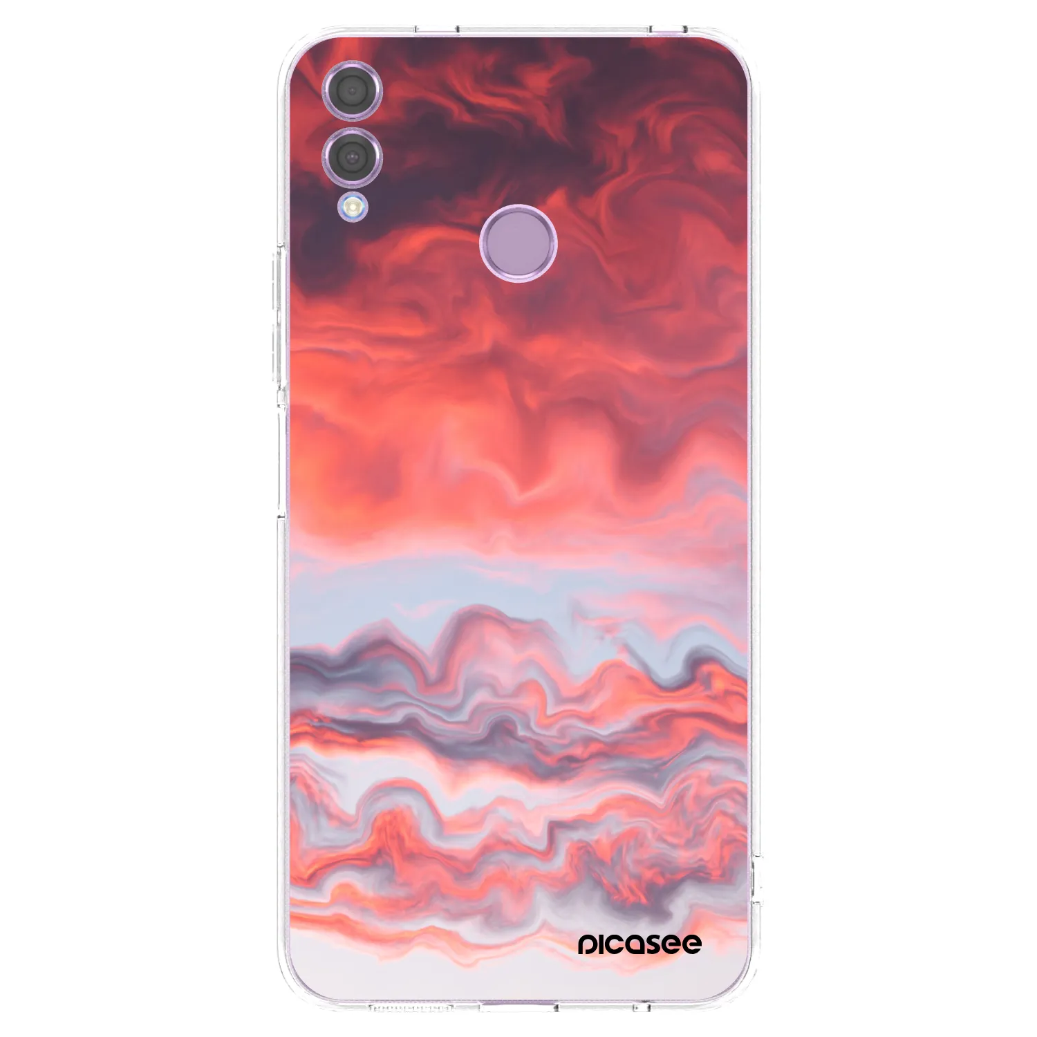 Picasee silikonowe przeźroczyste etui na Honor 8X - Sunset