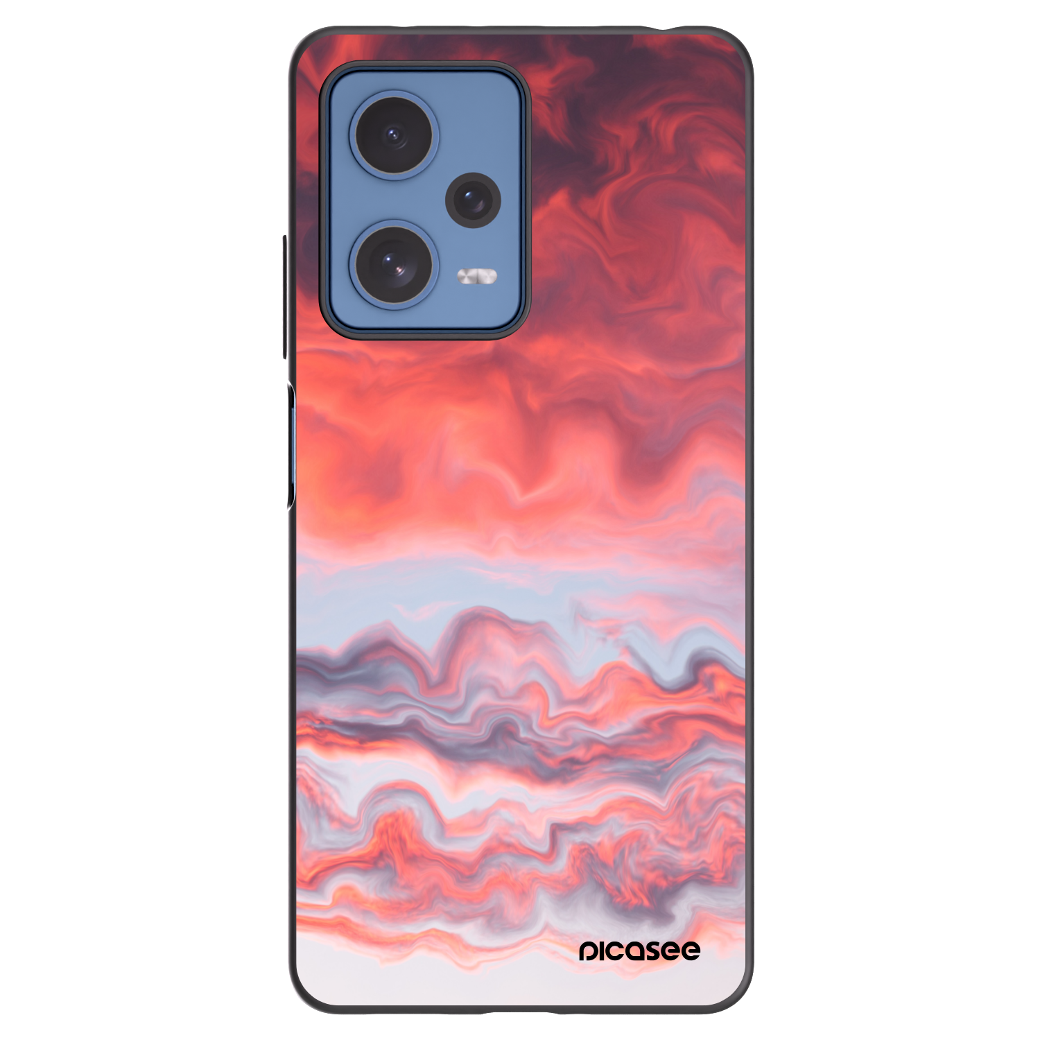 Picasee silikonowe czarne etui na Xiaomi Redmi Note 12 Pro 5G - Sunset
