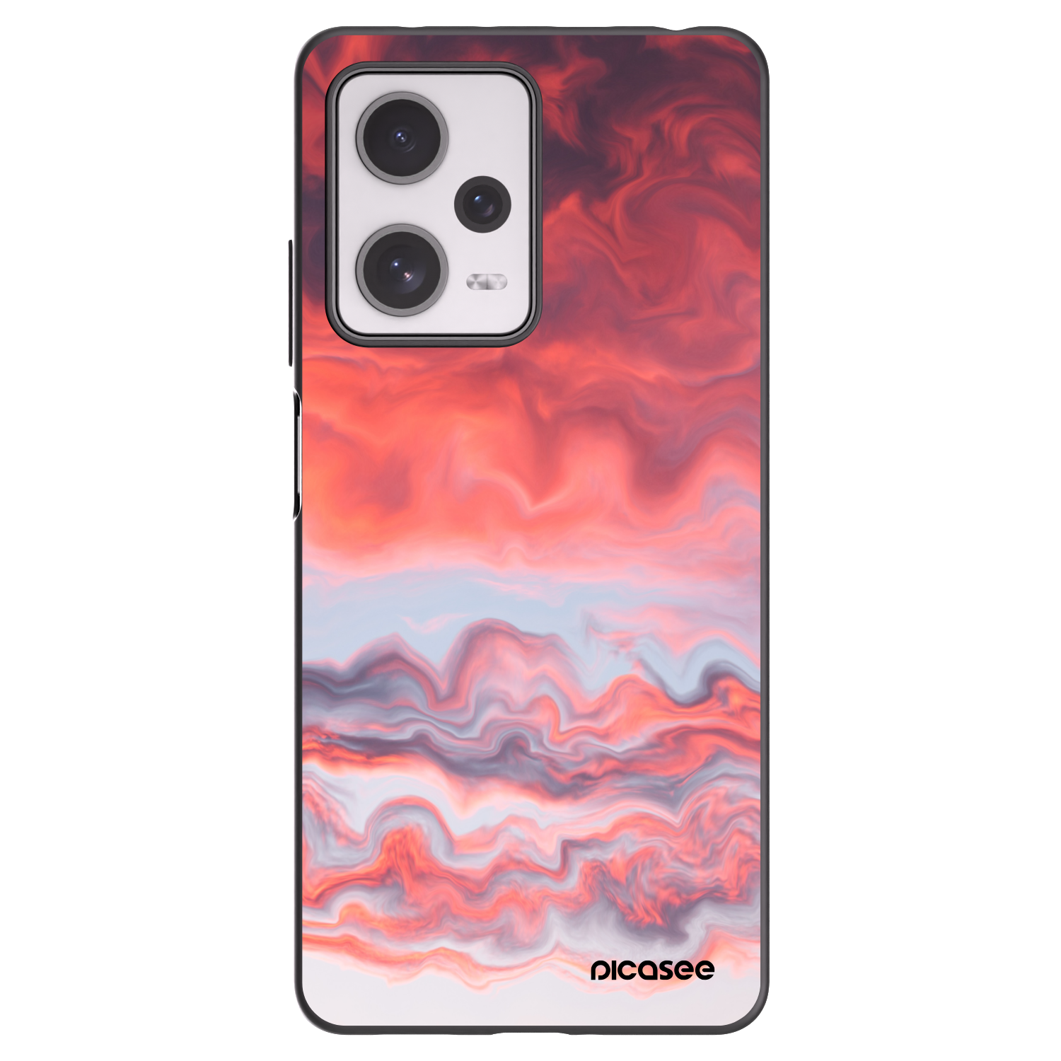 Picasee silikonowe czarne etui na Xiaomi Redmi Note 12 Pro+ 5G - Sunset