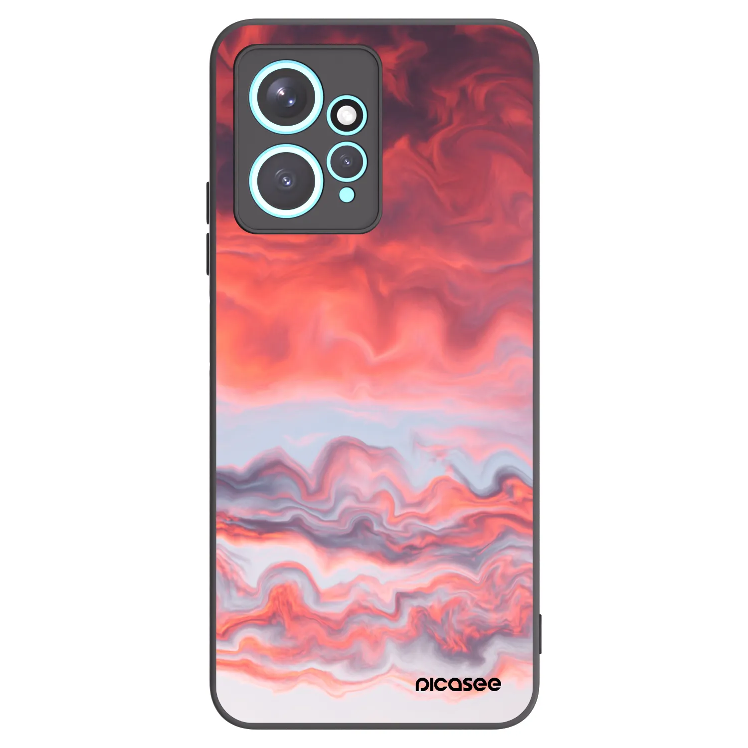 Picasee silikonowe czarne etui na Xiaomi Redmi Note 12 4G - Sunset