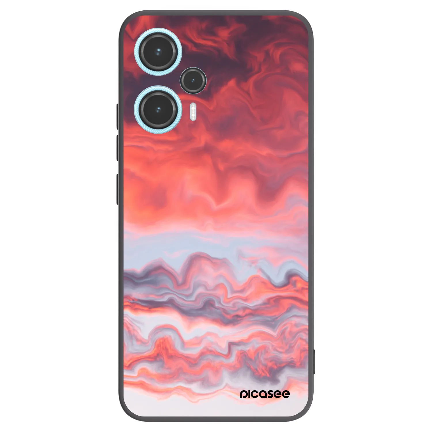 Picasee silikonowe czarne etui na Xiaomi Poco F5 - Sunset