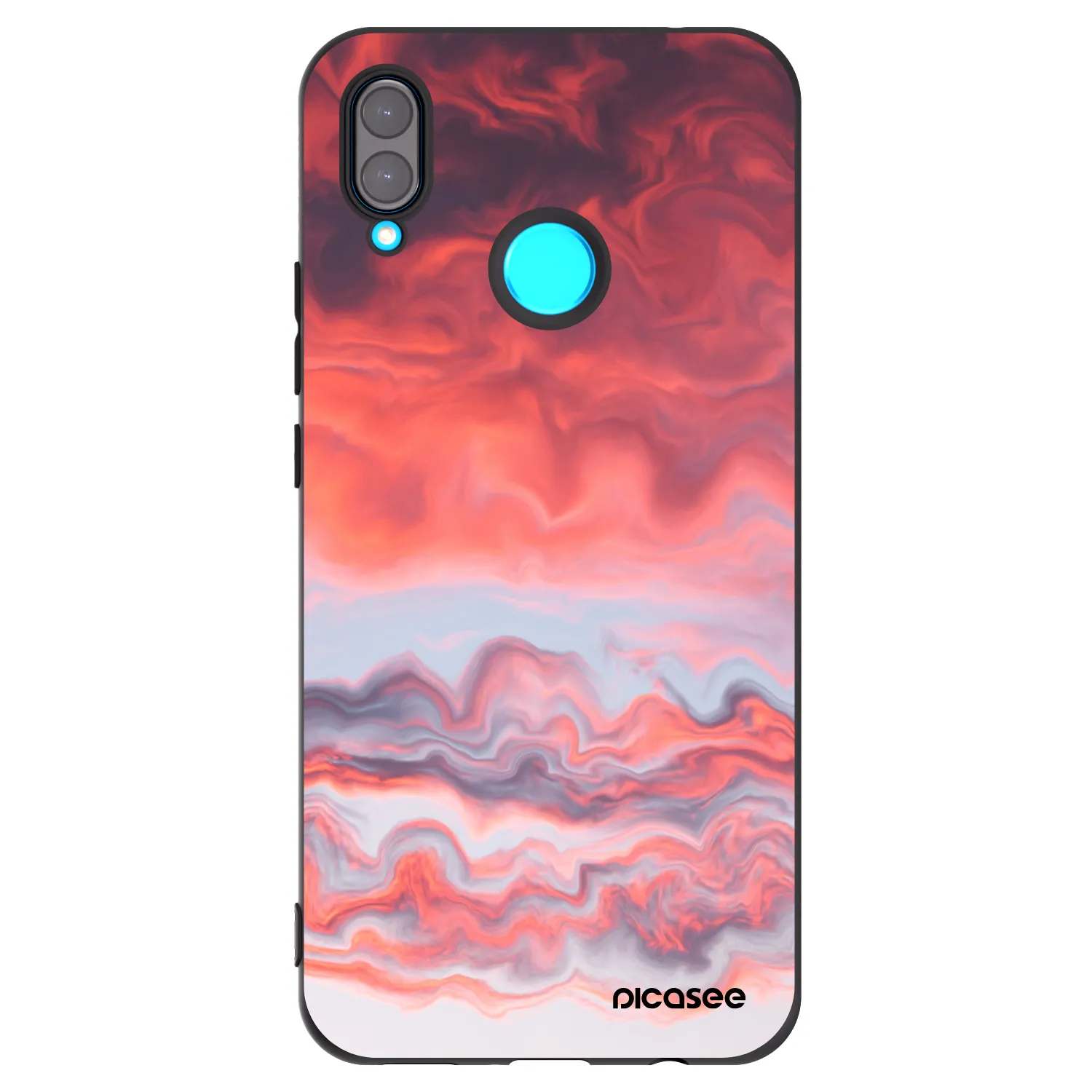 Picasee silikonowe czarne etui na Huawei Nova 3i - Sunset