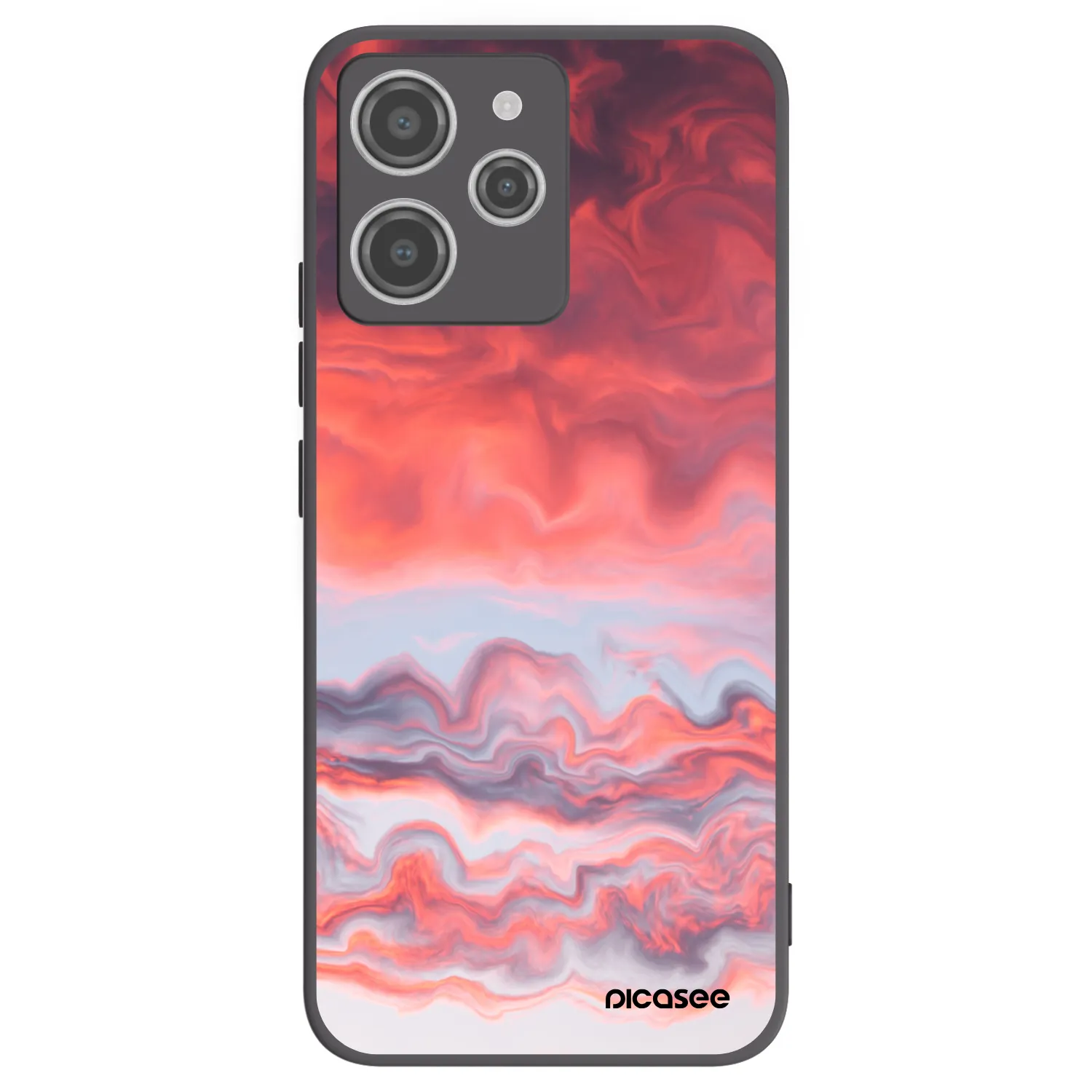 Picasee silikonowe czarne etui na Xiaomi Redmi 12 4G - Sunset