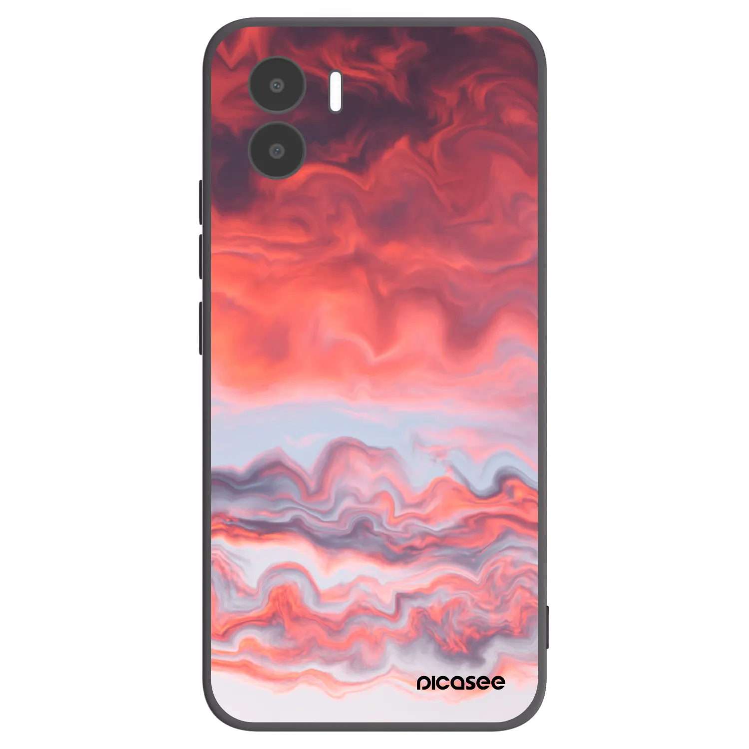 Picasee silikonowe czarne etui na Xiaomi Redmi A2 - Sunset