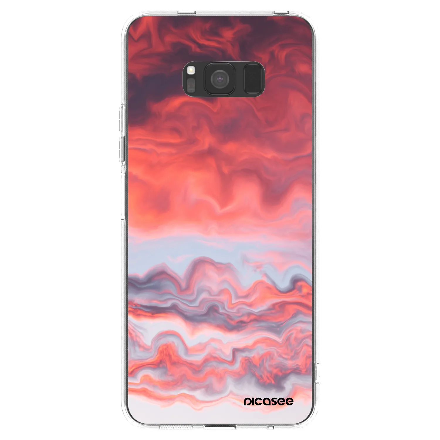 Picasee silikonowe przeźroczyste etui na Samsung Galaxy S8 G950F - Sunset