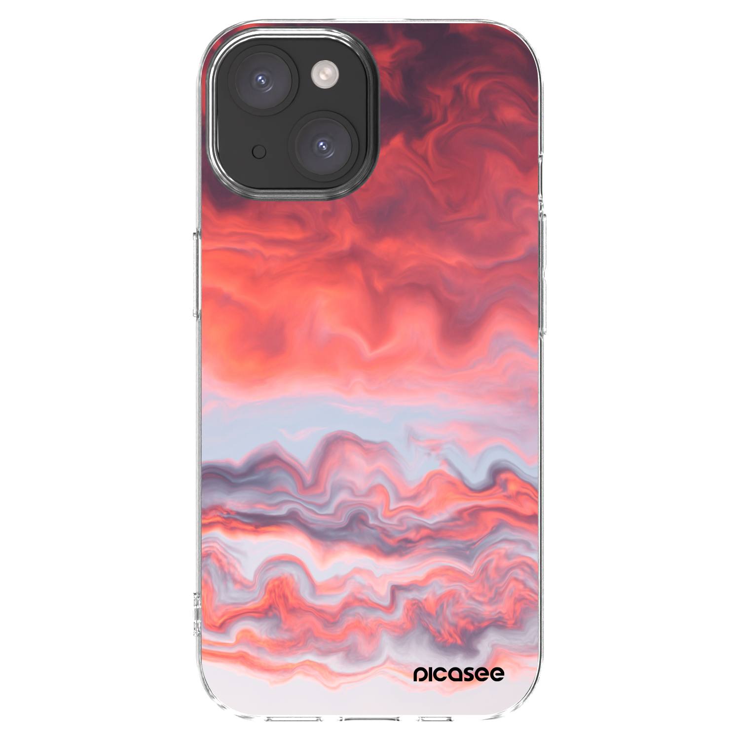 Picasee silikonowe przeźroczyste etui na Apple iPhone 15 - Sunset