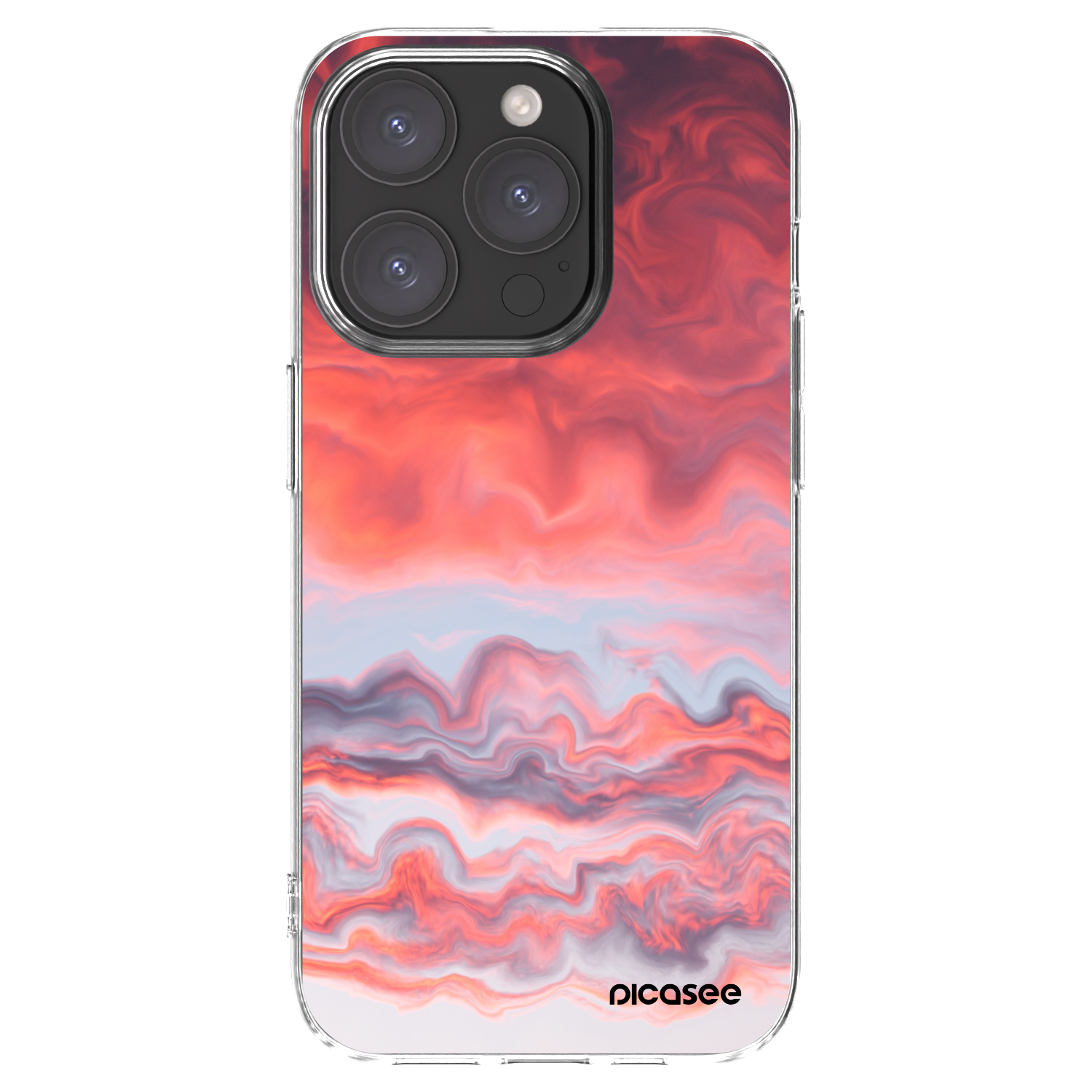 Picasee silikonowe przeźroczyste etui na Apple iPhone 15 Pro - Sunset