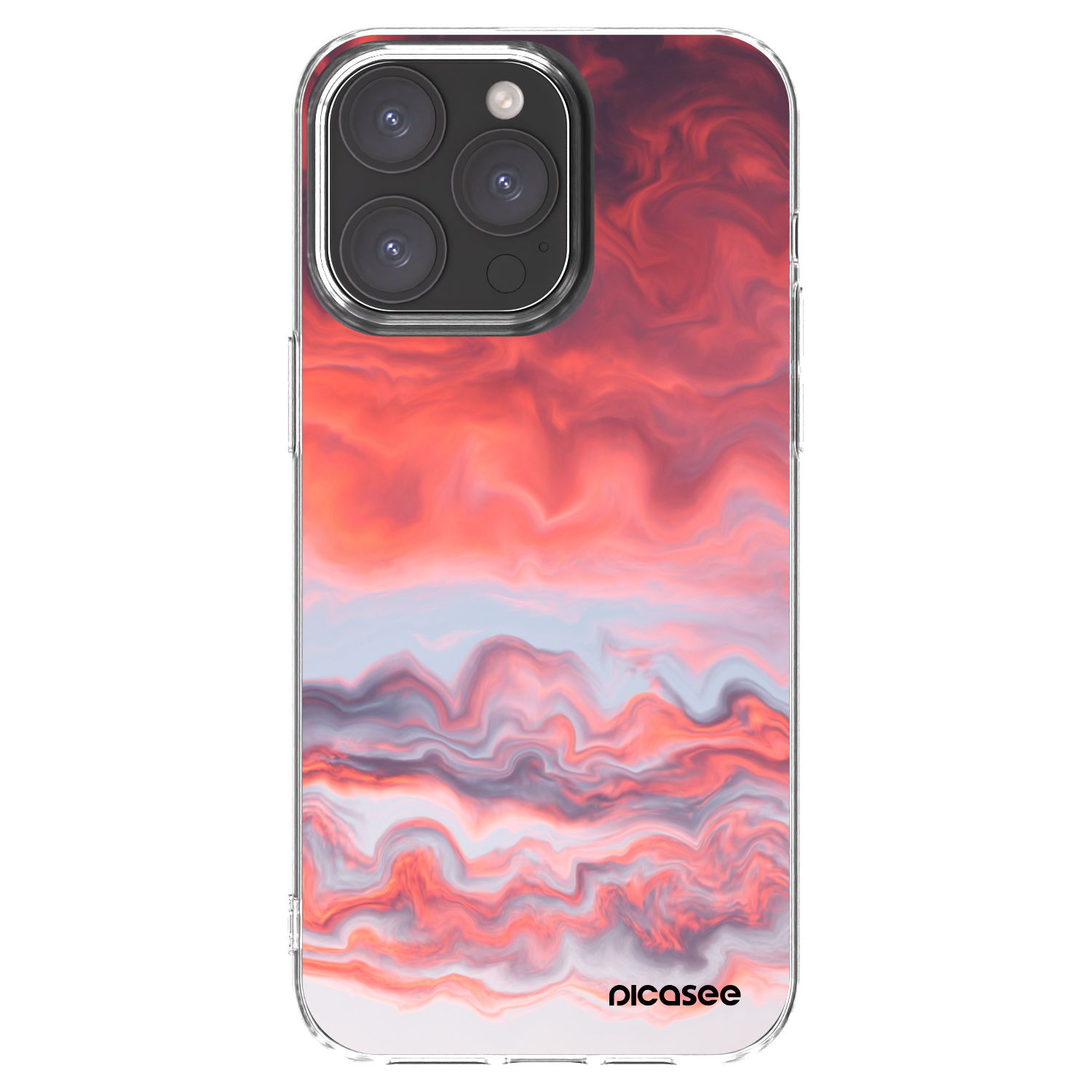 Picasee silikonowe przeźroczyste etui na Apple iPhone 15 Pro Max - Sunset