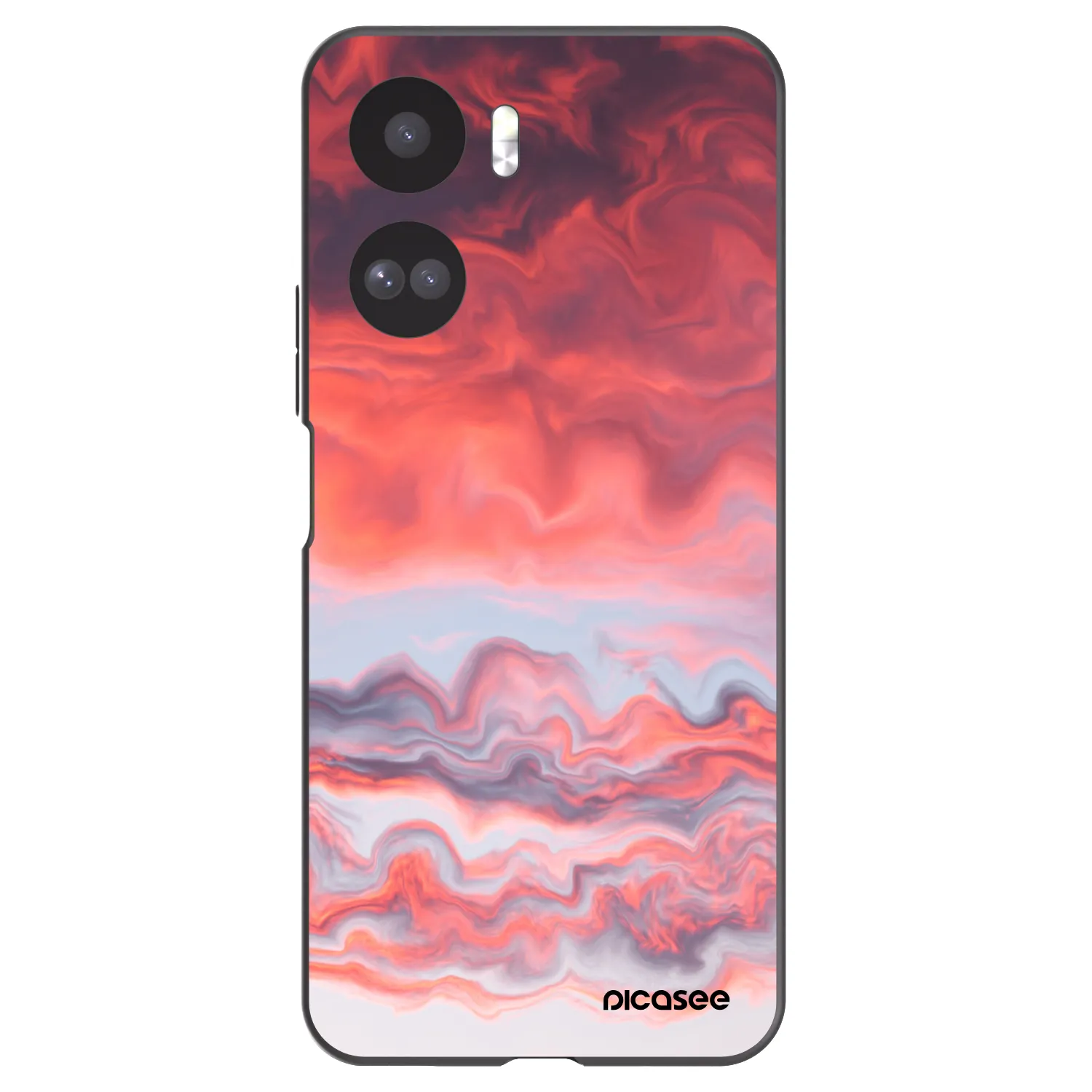 Picasee silikonowe czarne etui na Honor 90 Lite 5G - Sunset