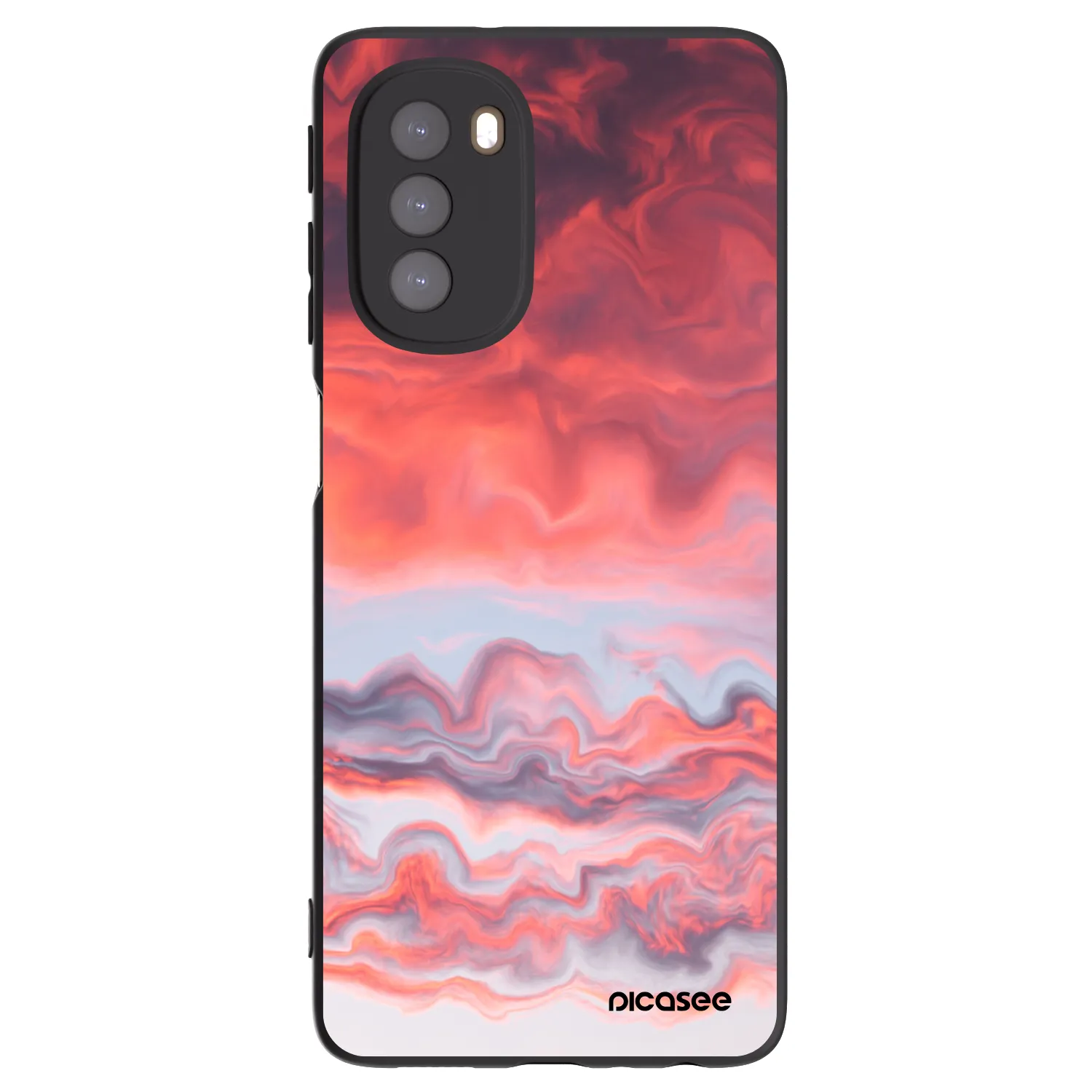 Picasee silikonowe czarne etui na Motorola Moto G51 - Sunset