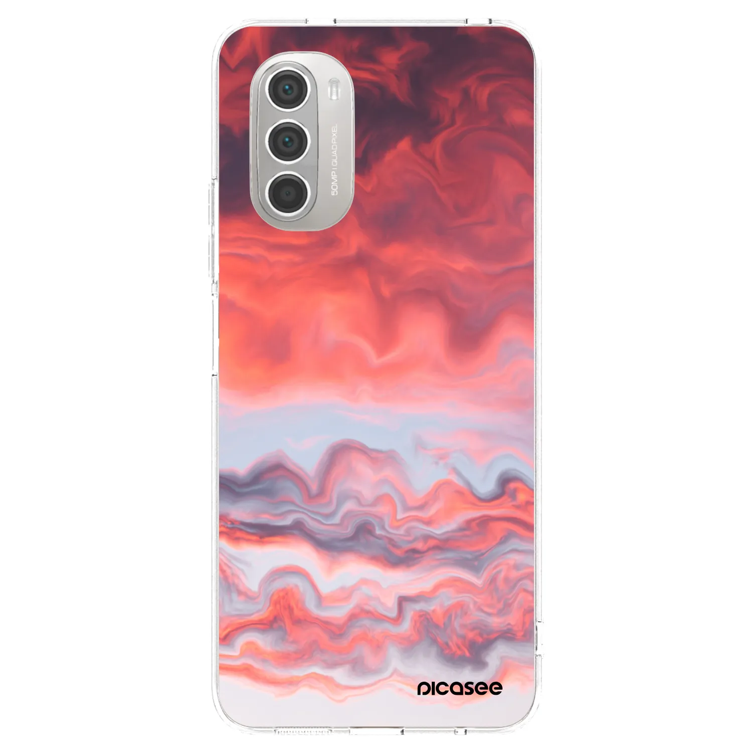 Picasee silikonowe przeźroczyste etui na Motorola Moto G51 - Sunset