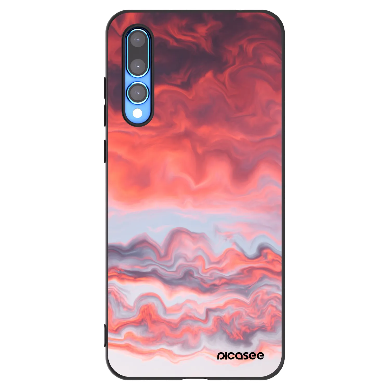 Picasee silikonowe czarne etui na Huawei P20 Pro - Sunset