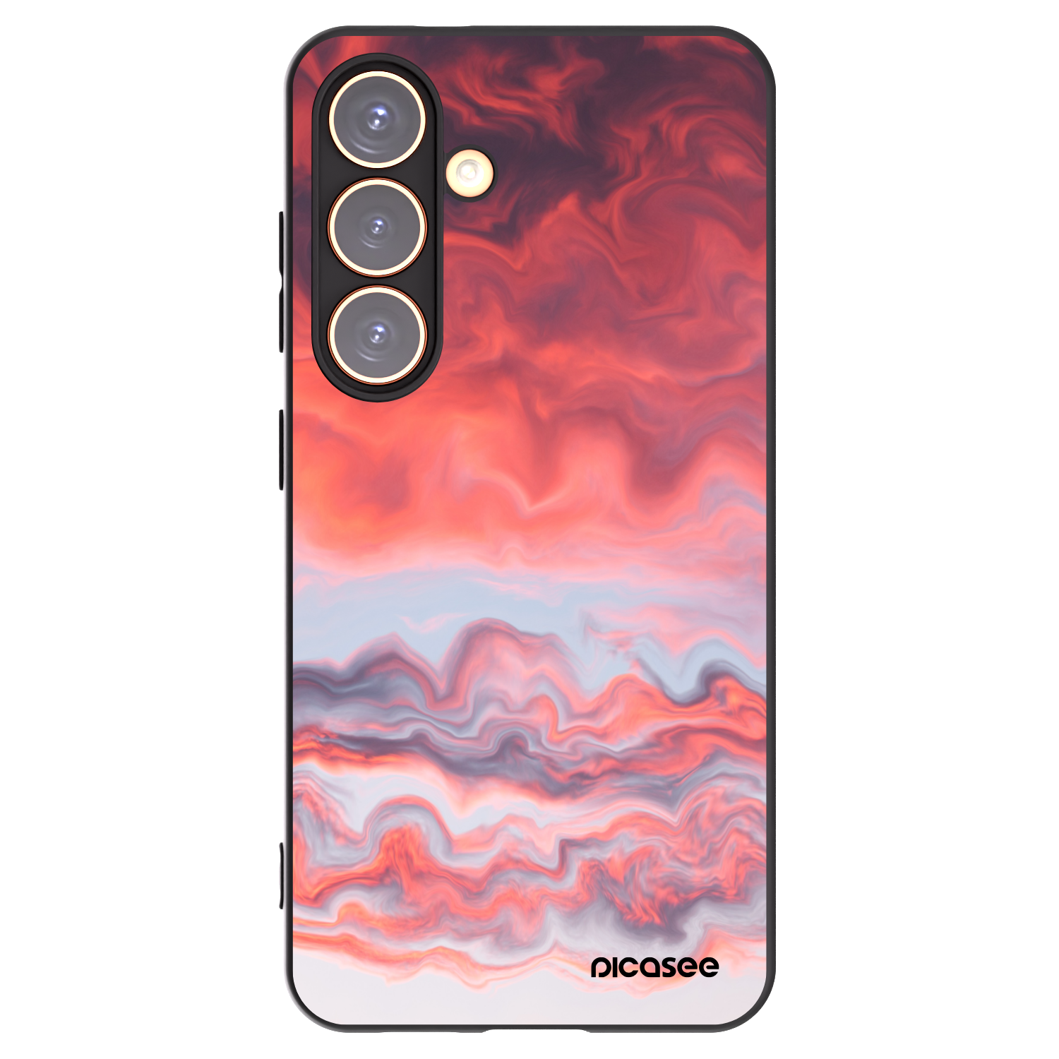 Picasee silikonowe czarne etui na Samsung Galaxy S24 S921B 5G - Sunset