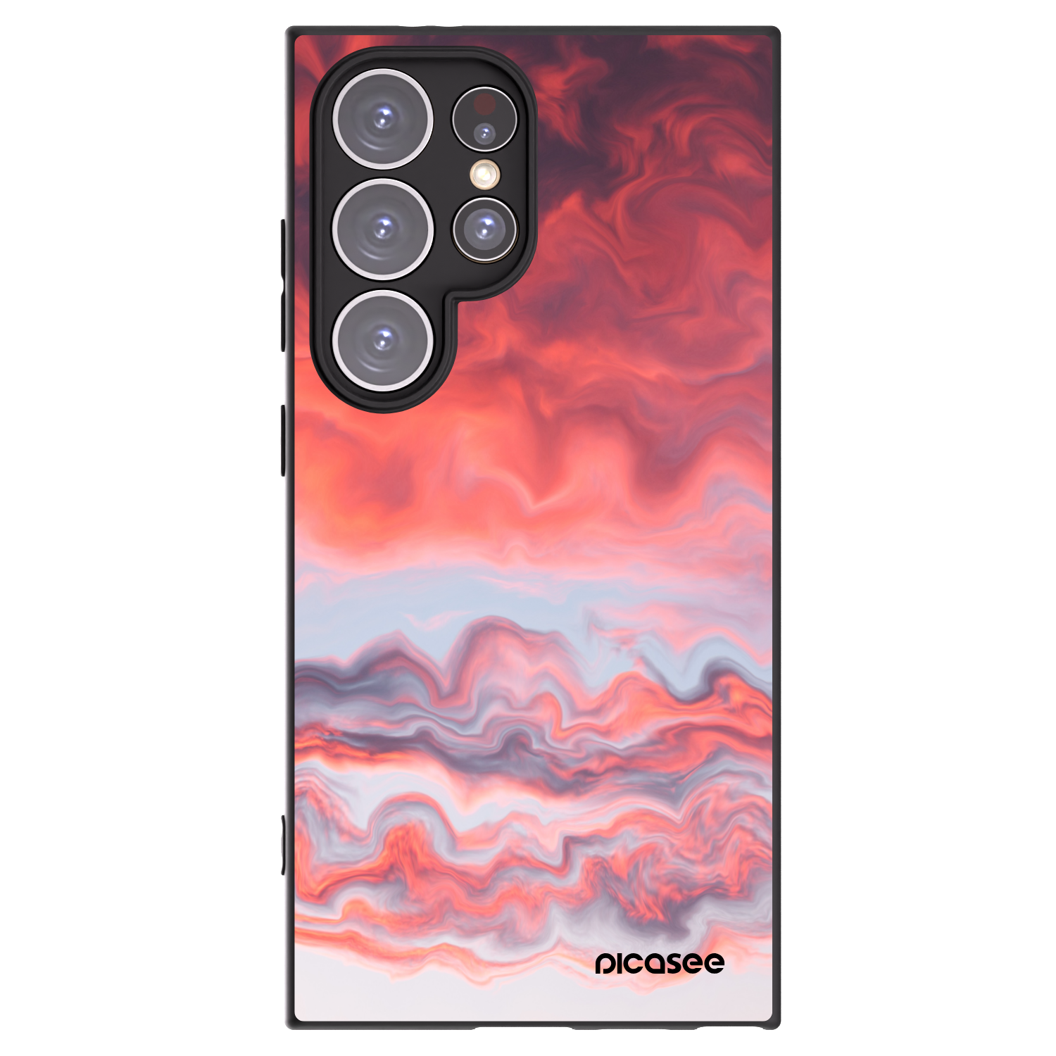 Picasee silikonowe czarne etui na Samsung Galaxy S24 Ultra S928B 5G - Sunset
