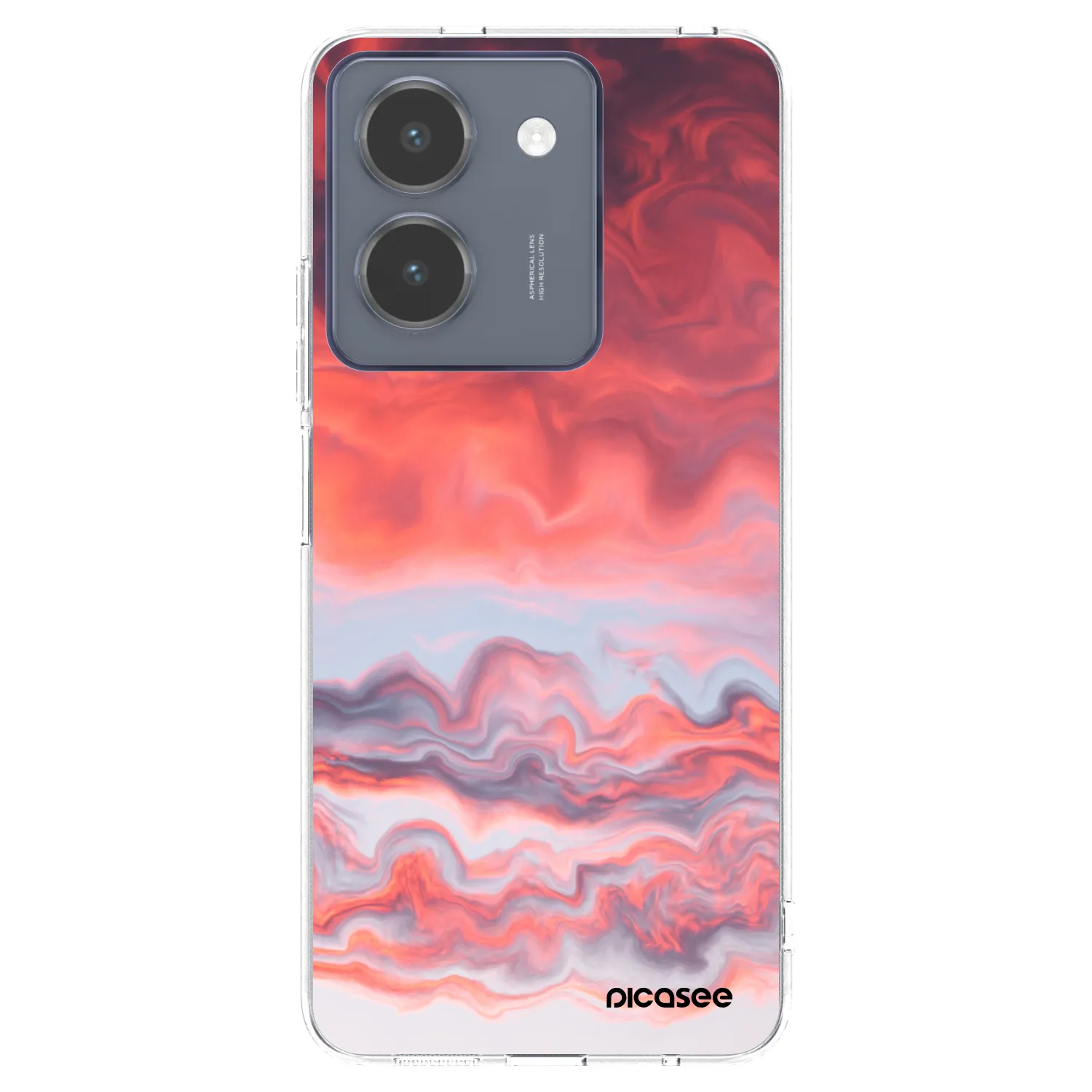 Picasee silikonowe przeźroczyste etui na Vivo Y36 4G - Sunset