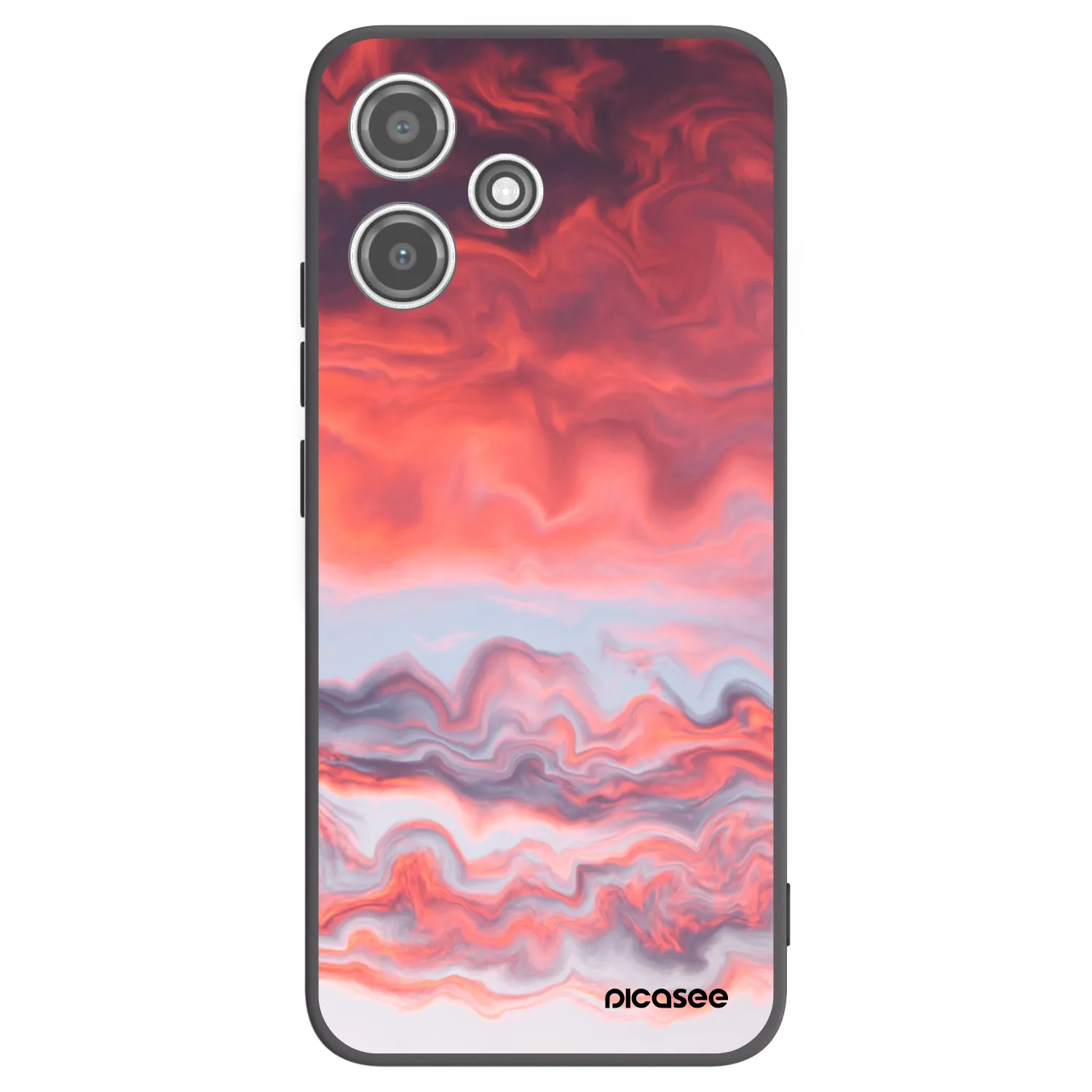 Picasee silikonowe czarne etui na Xiaomi Redmi 12 5G - Sunset