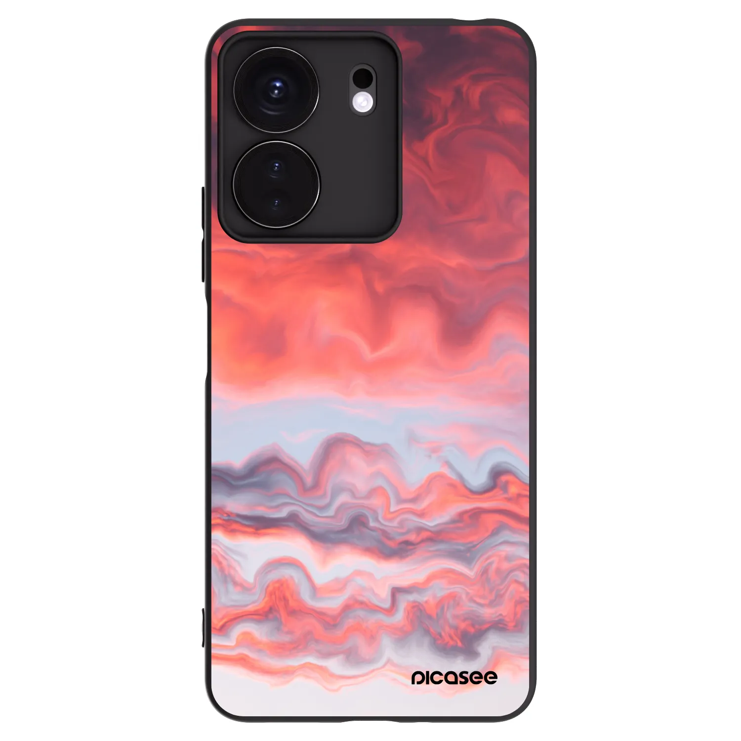 Picasee silikonowe czarne etui na Xiaomi Redmi 13C 4G - Sunset