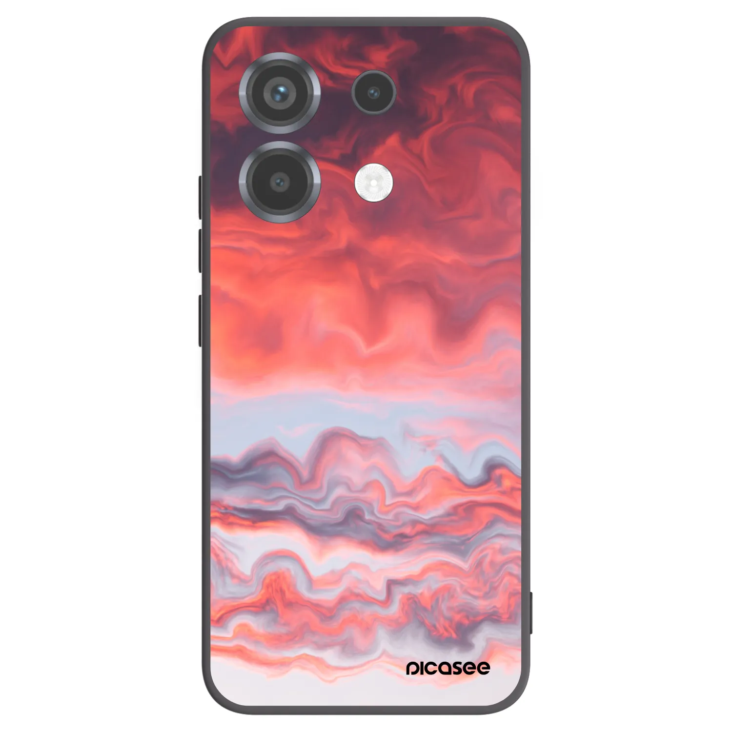 Picasee silikonowe czarne etui na Xiaomi Poco X6 - Sunset