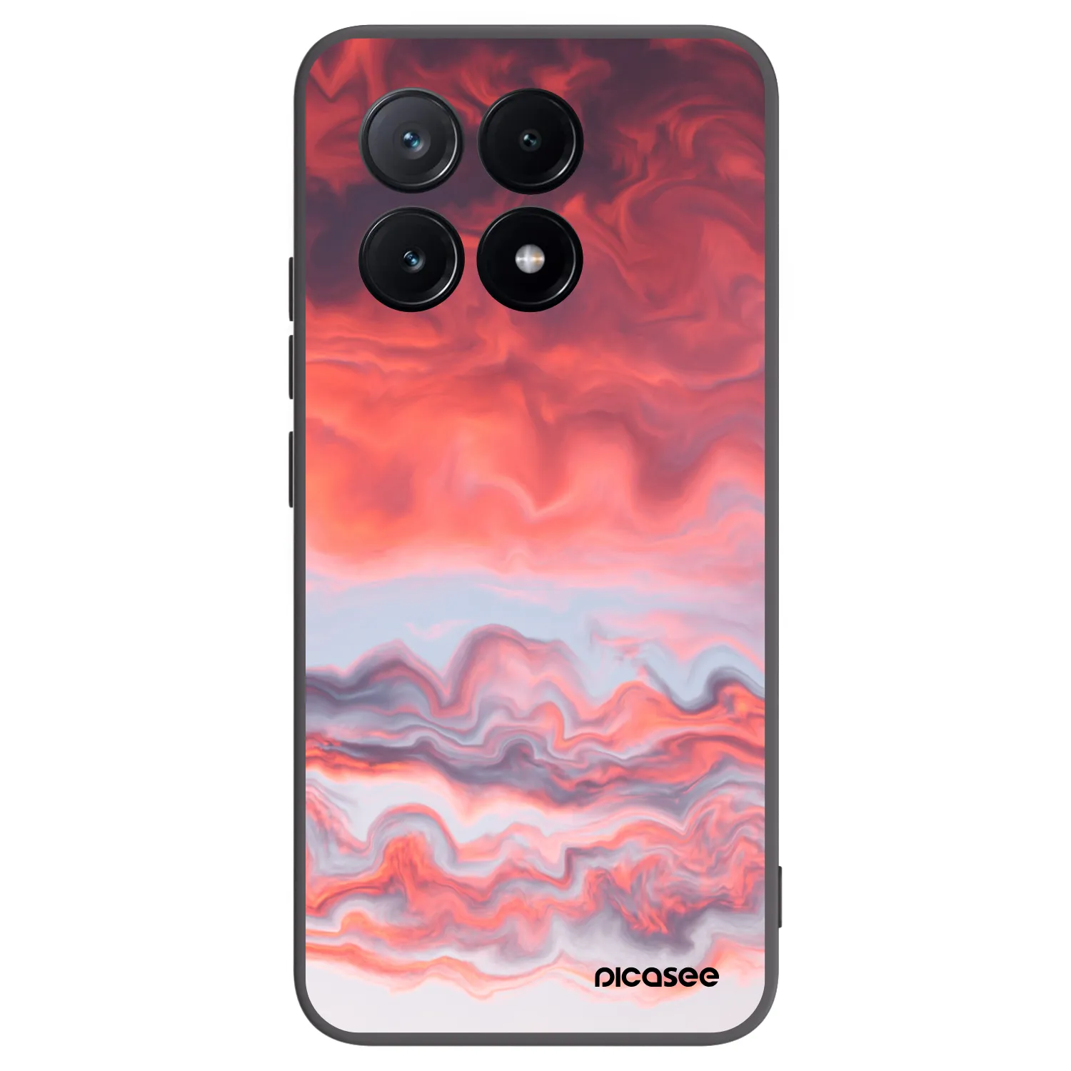Picasee silikonowe czarne etui na Xiaomi Poco X6 Pro - Sunset
