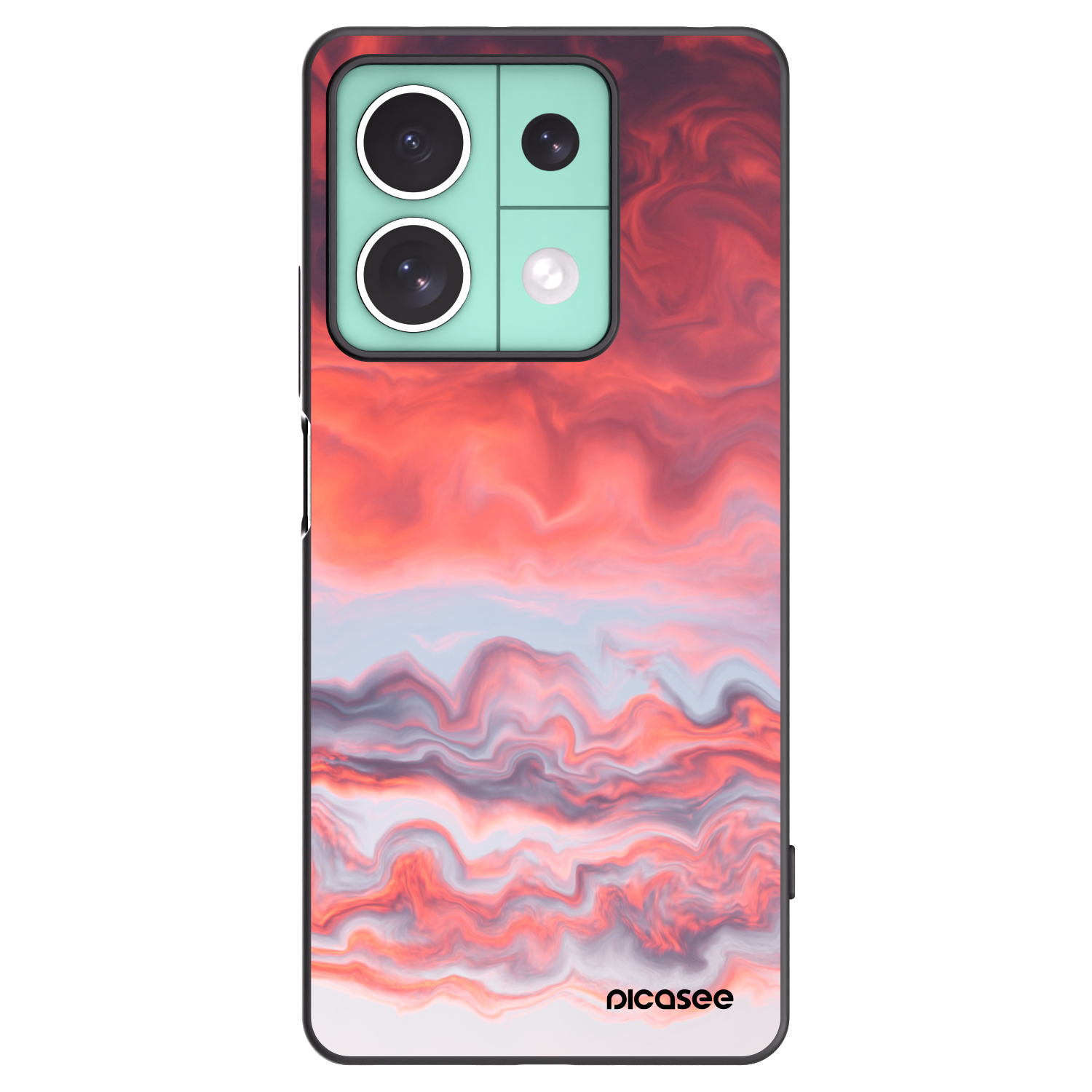 Picasee silikonowe czarne etui na Xiaomi Redmi Note 13 5G - Sunset