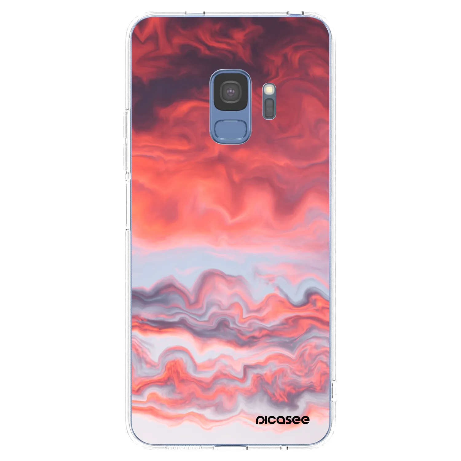Picasee silikonowe przeźroczyste etui na Samsung Galaxy S9 G960F - Sunset