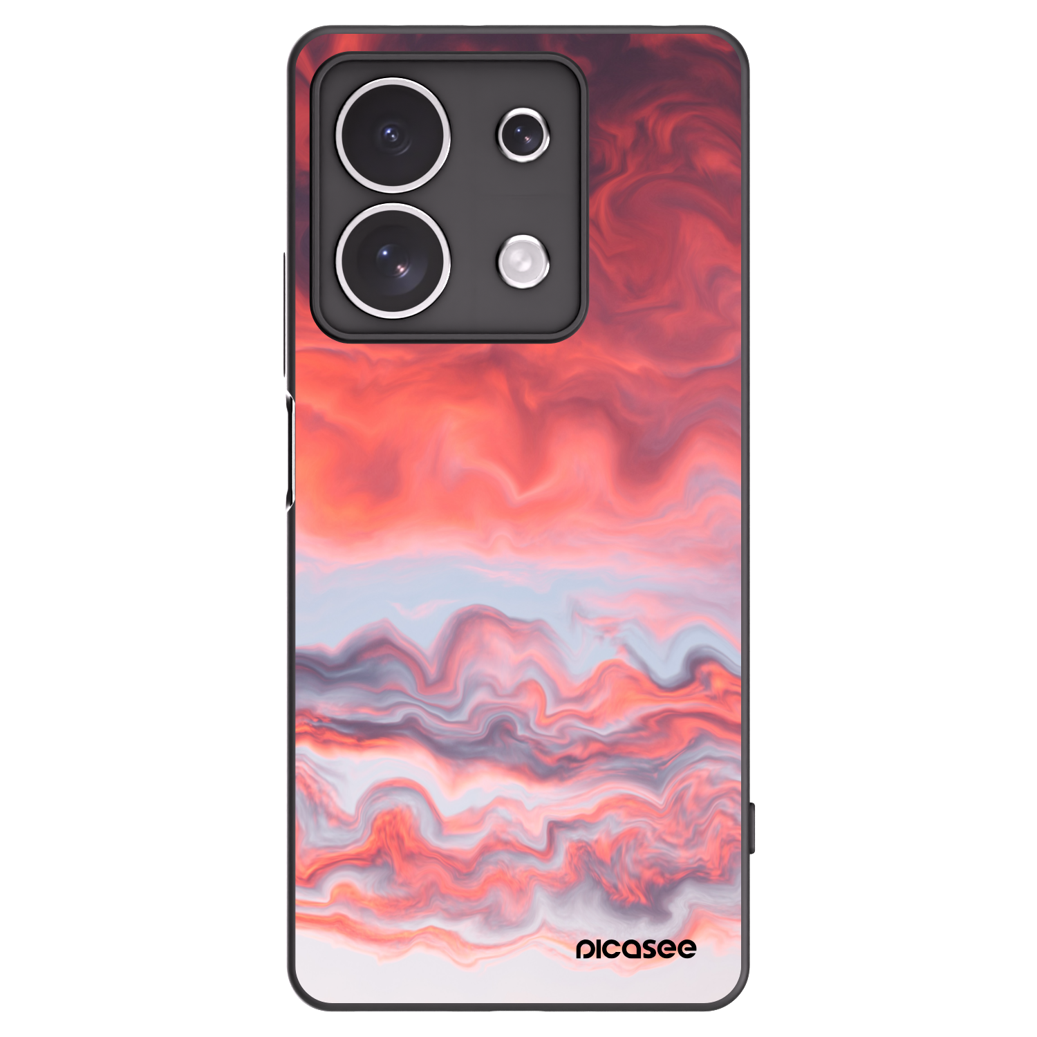 Picasee silikonowe czarne etui na Xiaomi Redmi Note 13 4G - Sunset