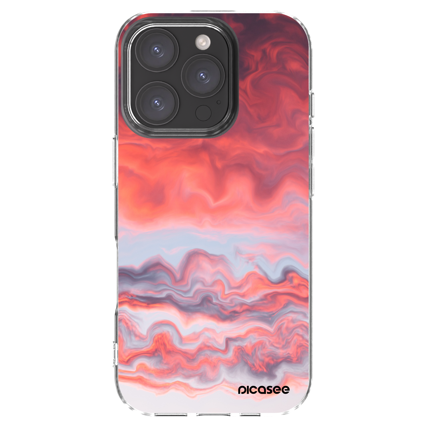 Picasee silikonowe przeźroczyste etui na Apple iPhone 16 Pro - Sunset