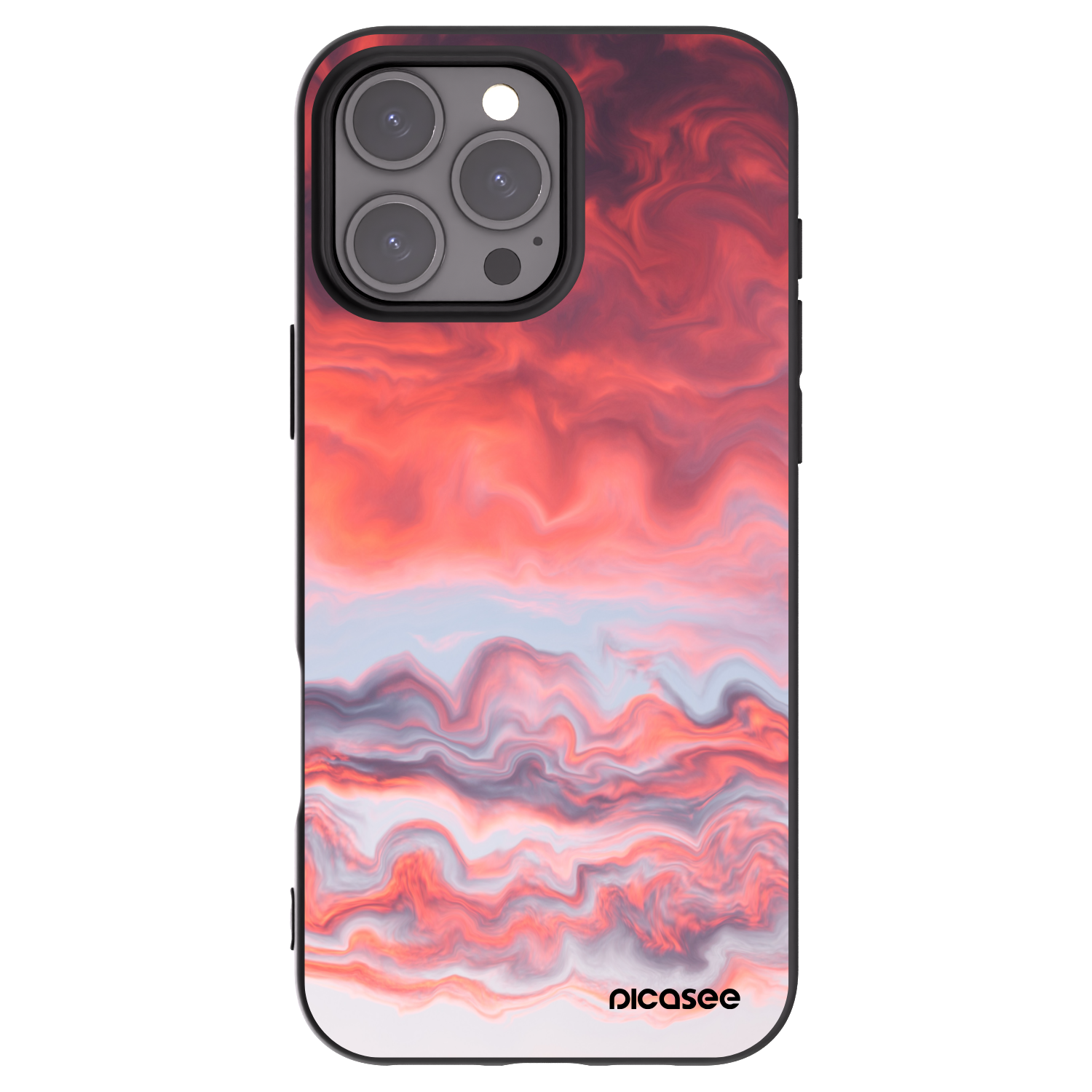 Picasee silikonowe czarne etui na Apple iPhone 16 Pro Max - Sunset