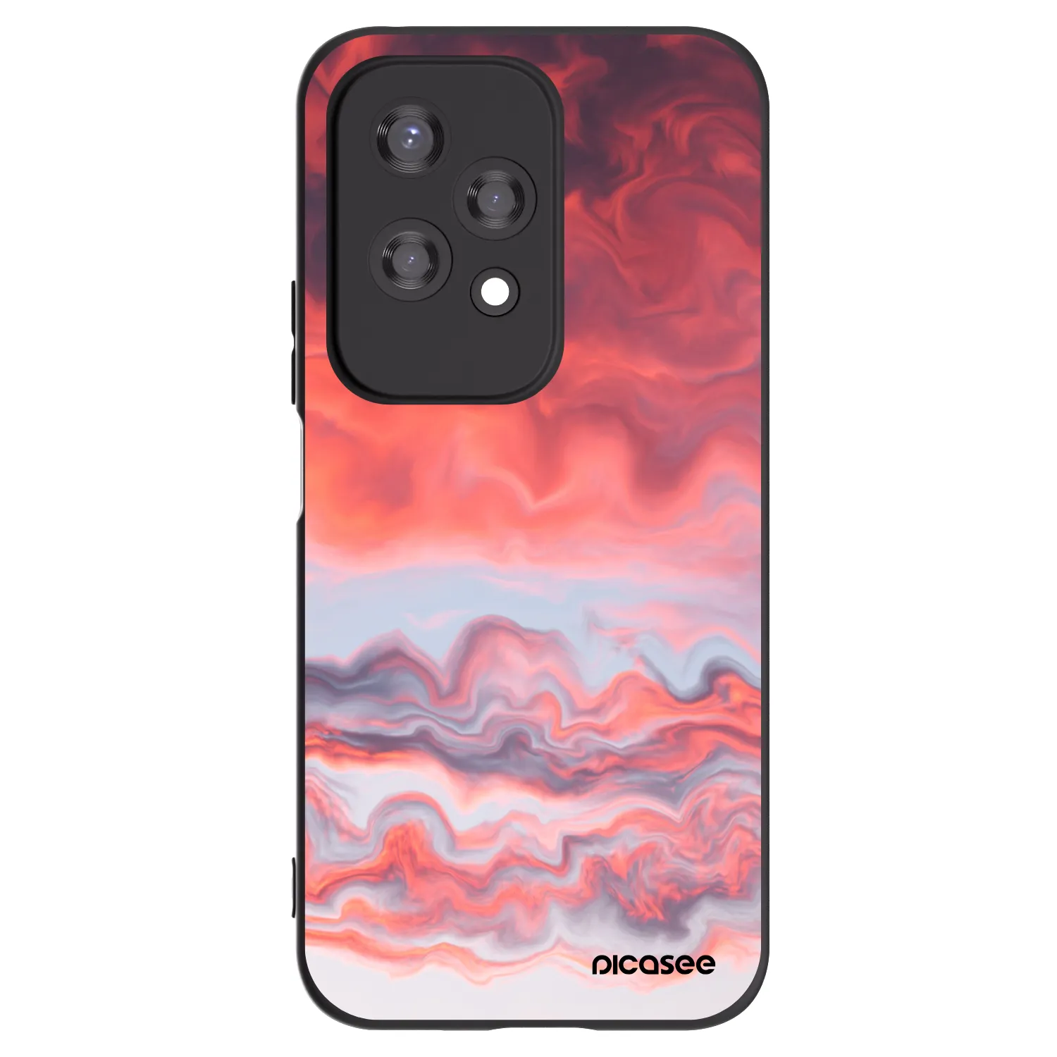 Picasee silikonowe czarne etui na Honor 200 Lite - Sunset