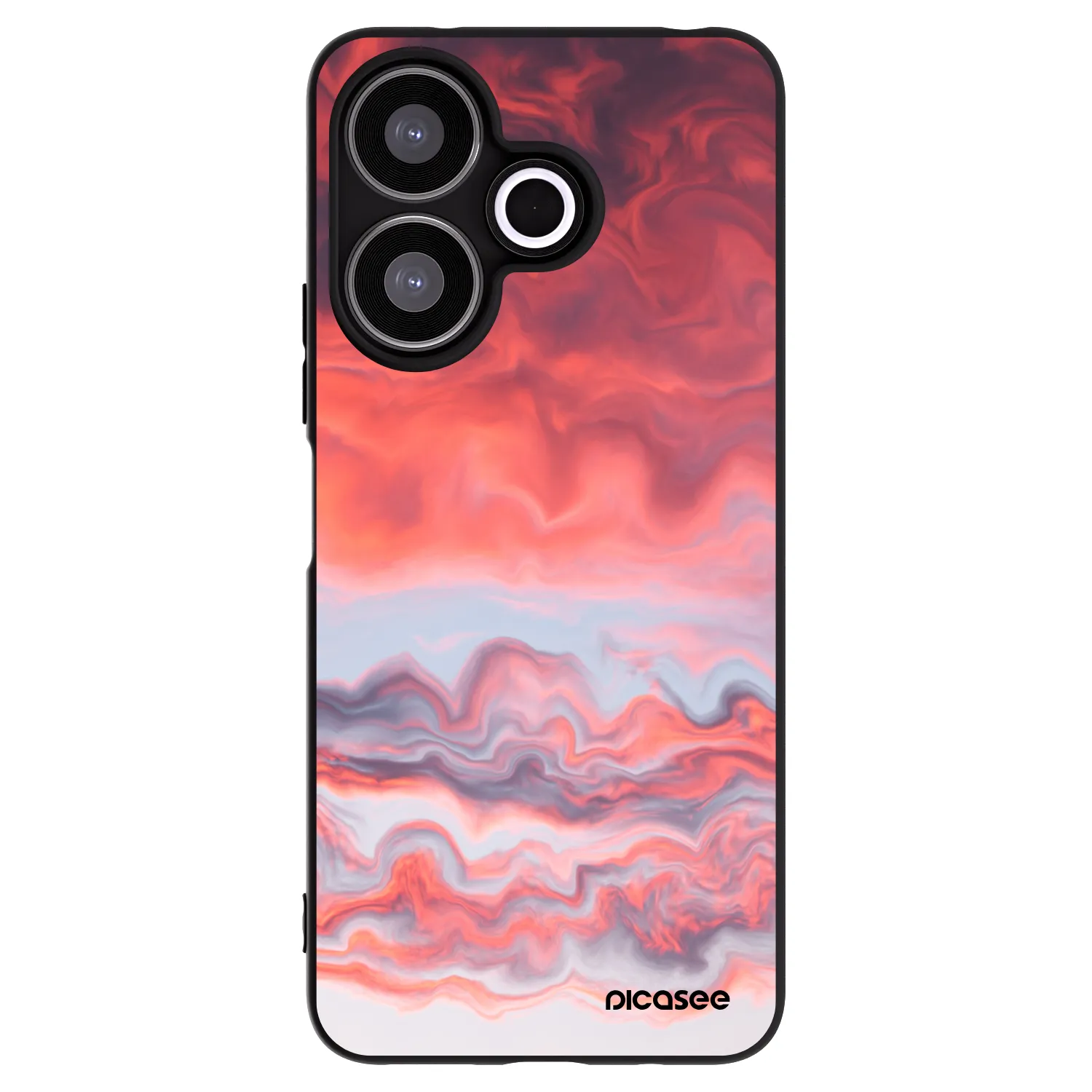 Picasee silikonowe czarne etui na Xiaomi Redmi 13 4G - Sunset
