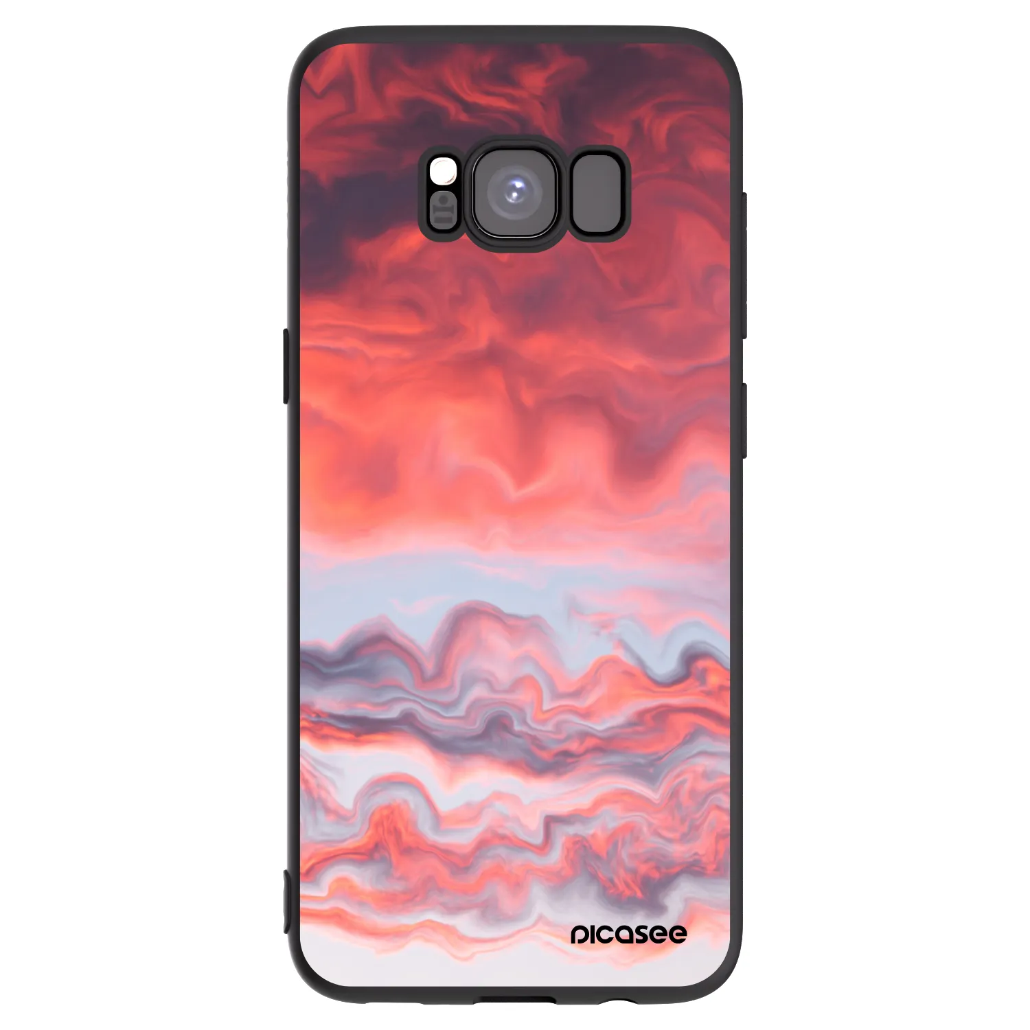 Picasee silikonowe czarne etui na Samsung Galaxy S8 G950F - Sunset