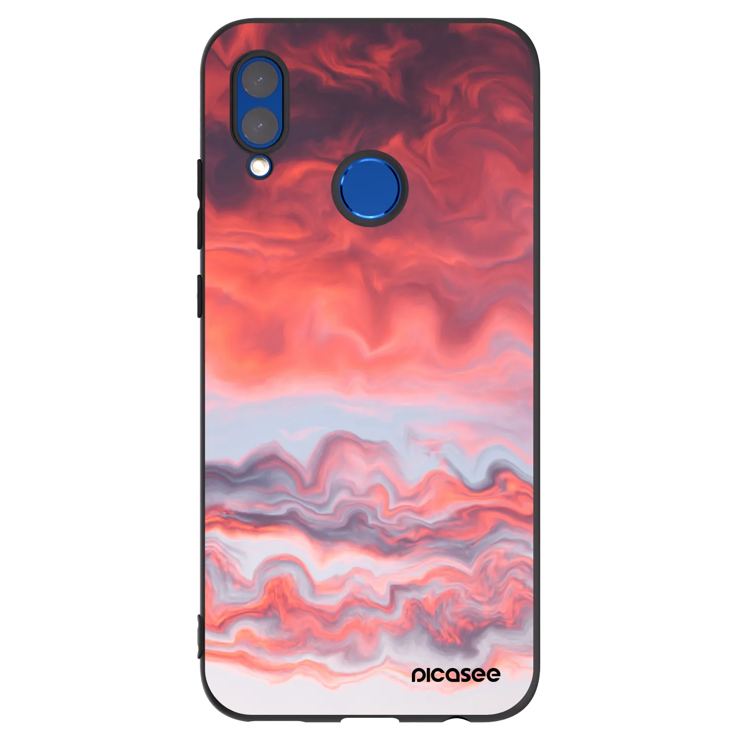 Picasee silikonowe czarne etui na Honor 10 Lite - Sunset