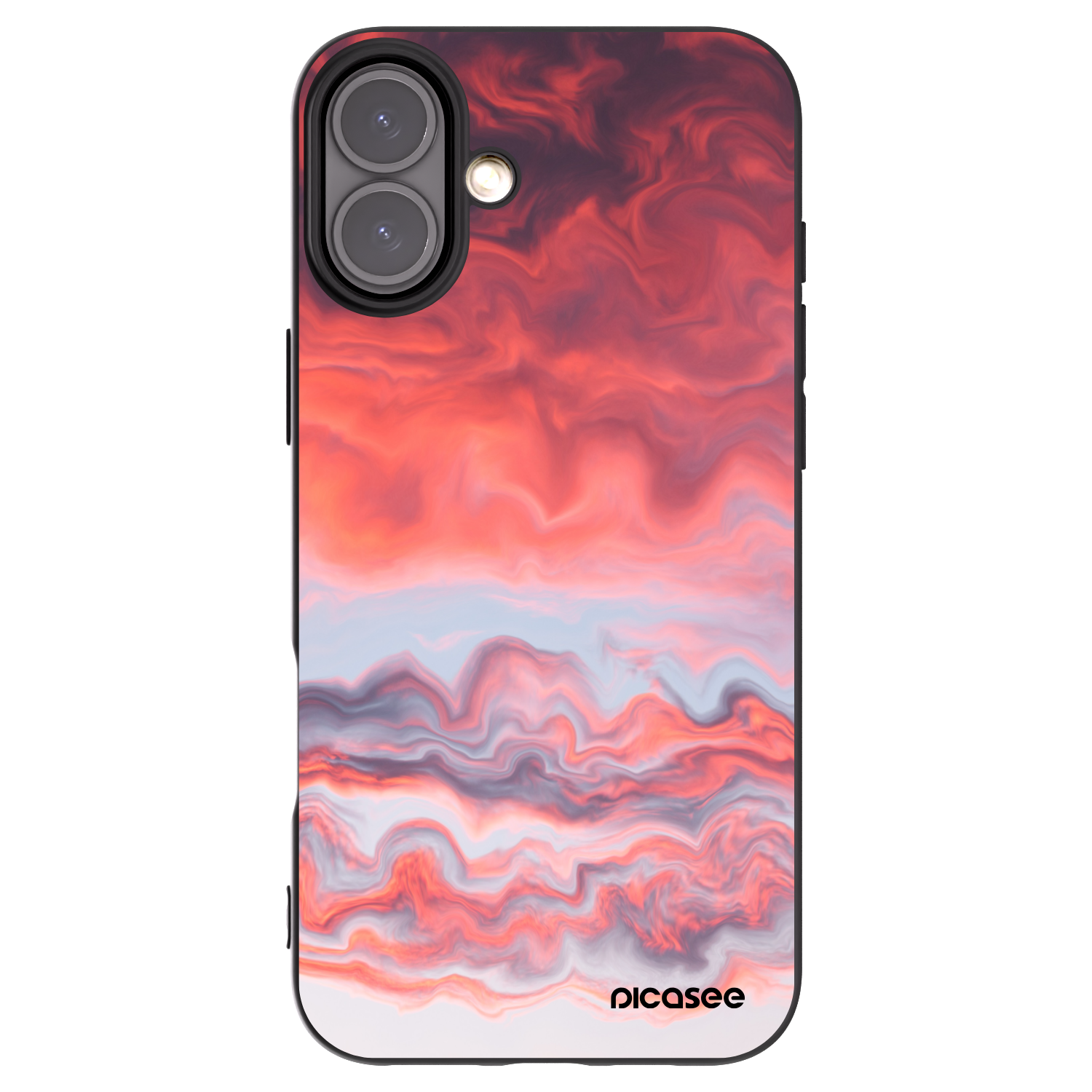 Picasee silikonowe czarne etui na Apple iPhone 16 Plus - Sunset