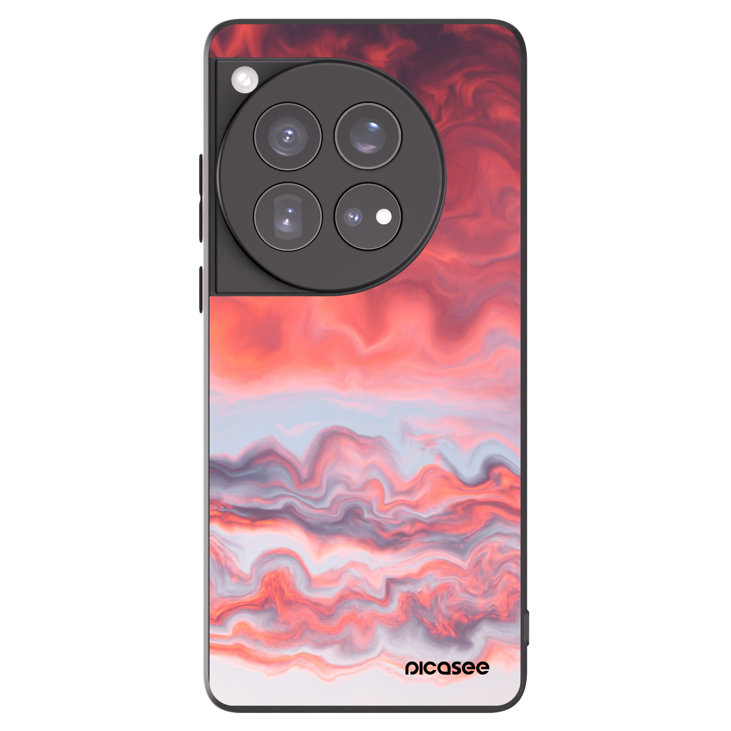 Picasee silikonowe czarne etui na OnePlus 12 5G - Sunset