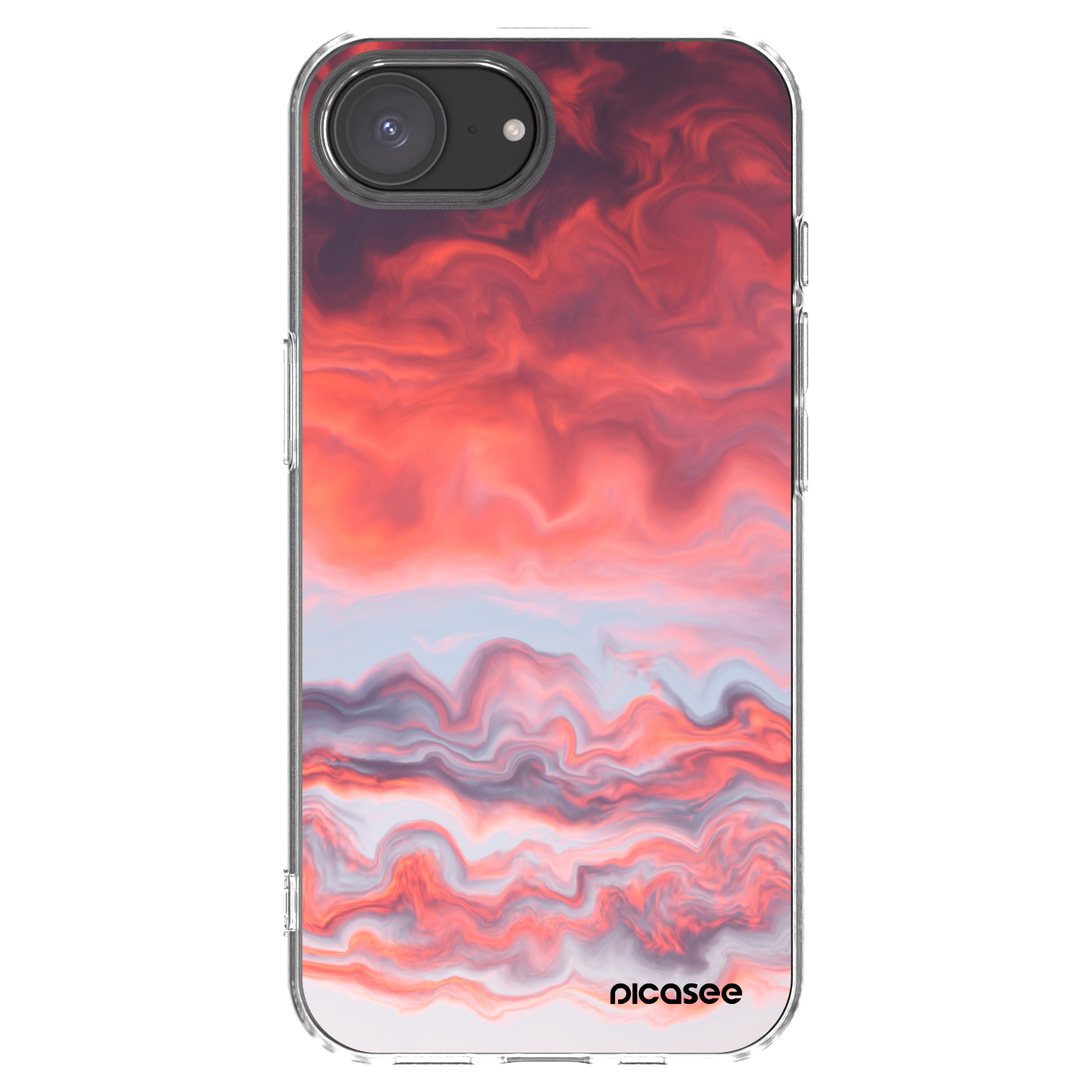 Picasee silikonowe przeźroczyste etui na Apple iPhone 16e - Sunset