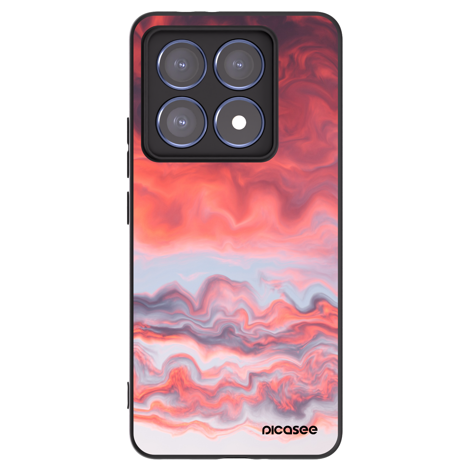 Picasee silikonowe czarne etui na Xiaomi 14T Pro - Sunset