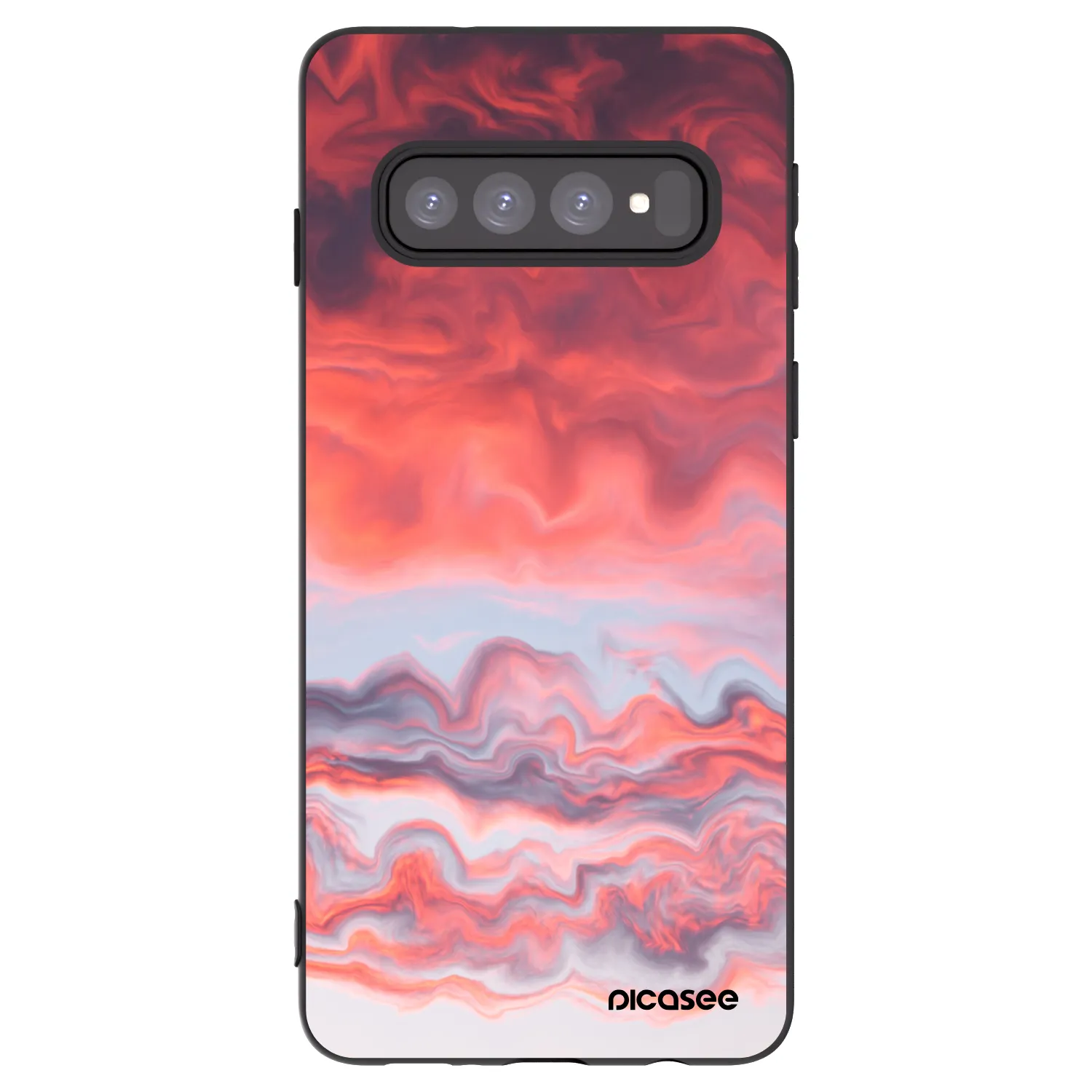 Picasee silikonowe czarne etui na Samsung Galaxy S10 G973 - Sunset
