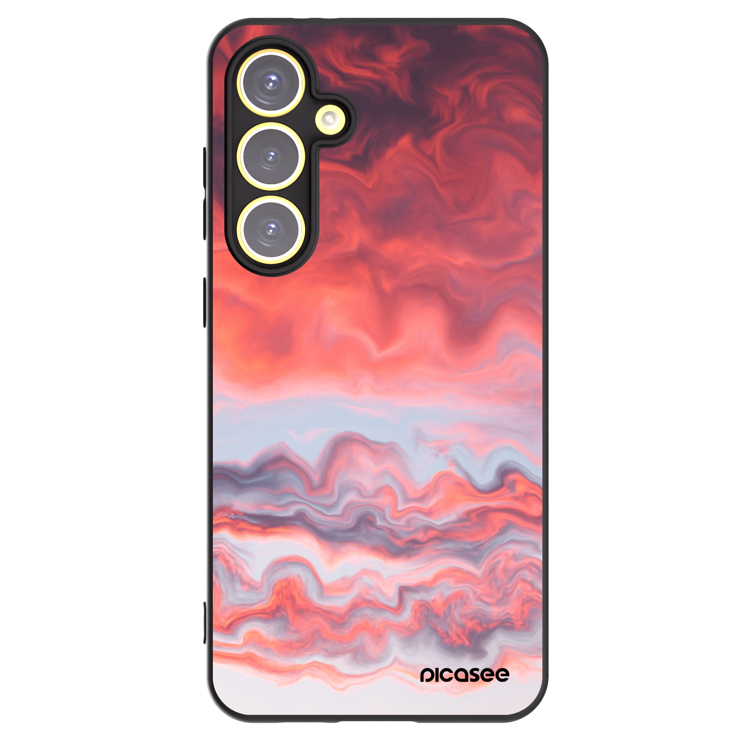 Picasee silikonowe czarne etui na Samsung Galaxy S24 FE S721B - Sunset