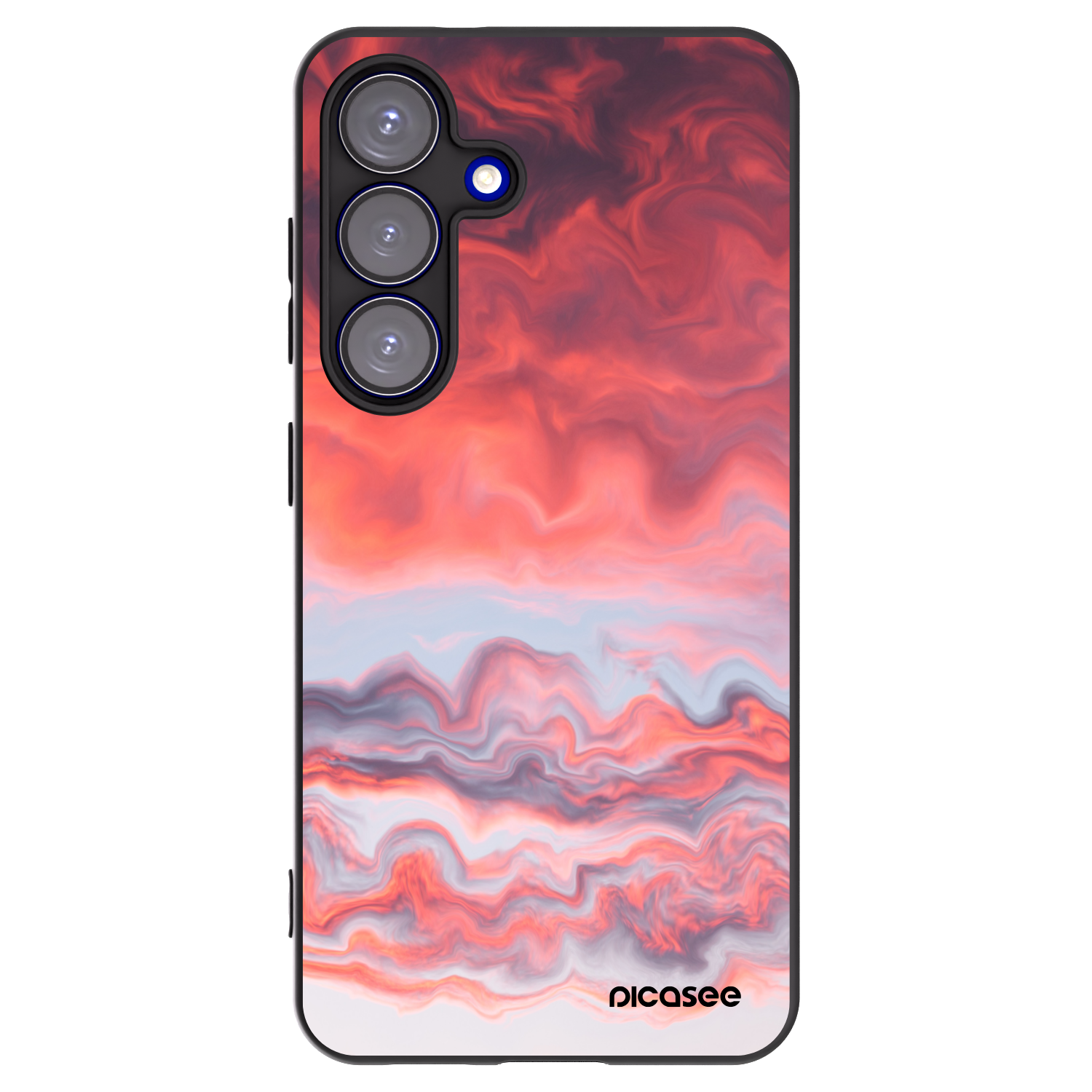 Picasee silikonowe czarne etui na Samsung Galaxy S25 5G - Sunset