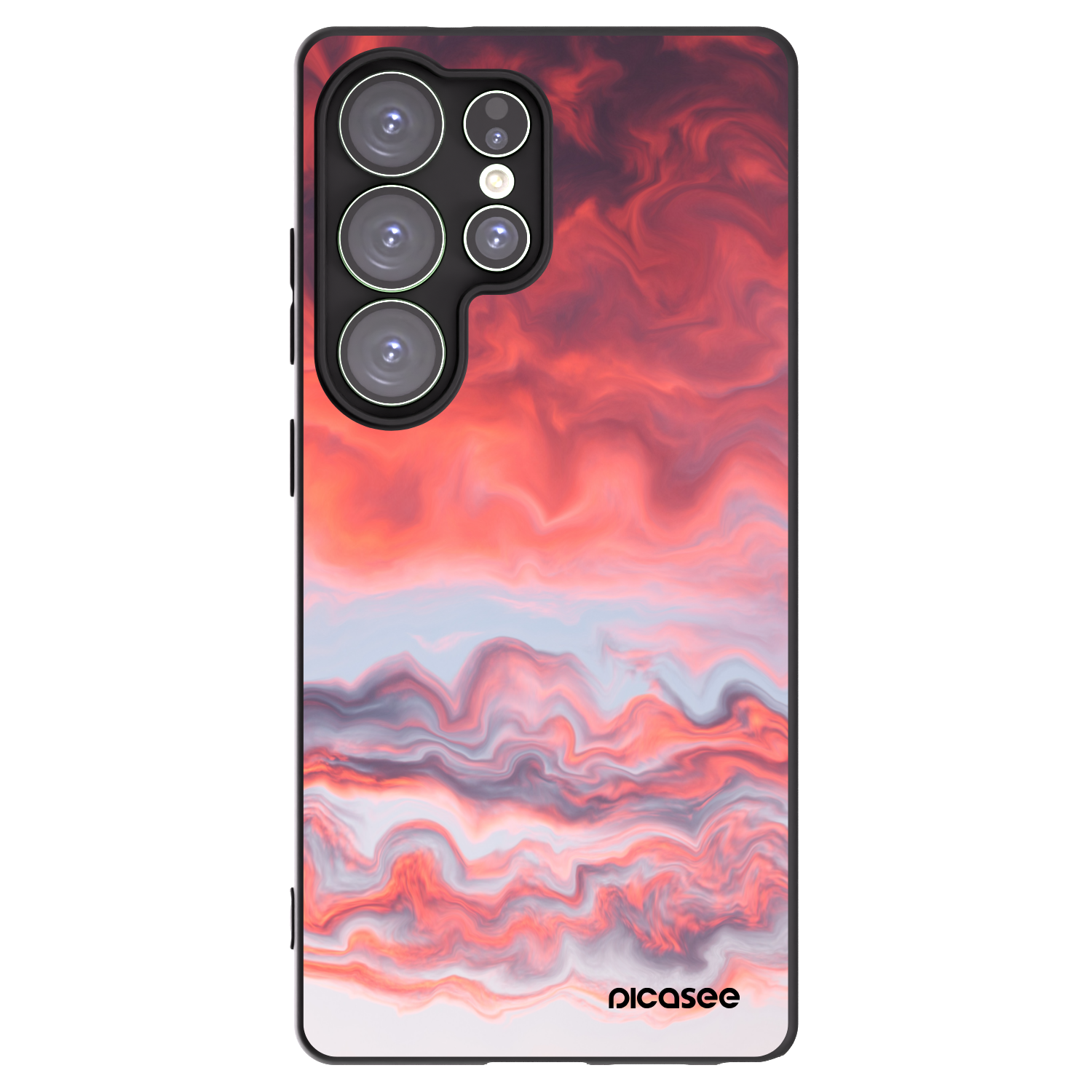 Picasee silikonowe czarne etui na Samsung Galaxy S25 Ultra 5G - Sunset