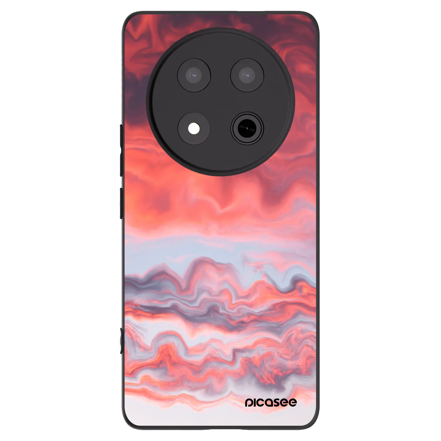 Picasee silikonowe czarne etui na Honor Magic7 Lite 5G - Sunset