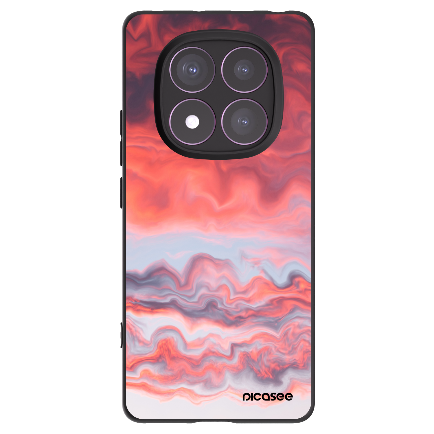 Picasee silikonowe czarne etui na Xiaomi Redmi Note 14 Pro 4G - Sunset