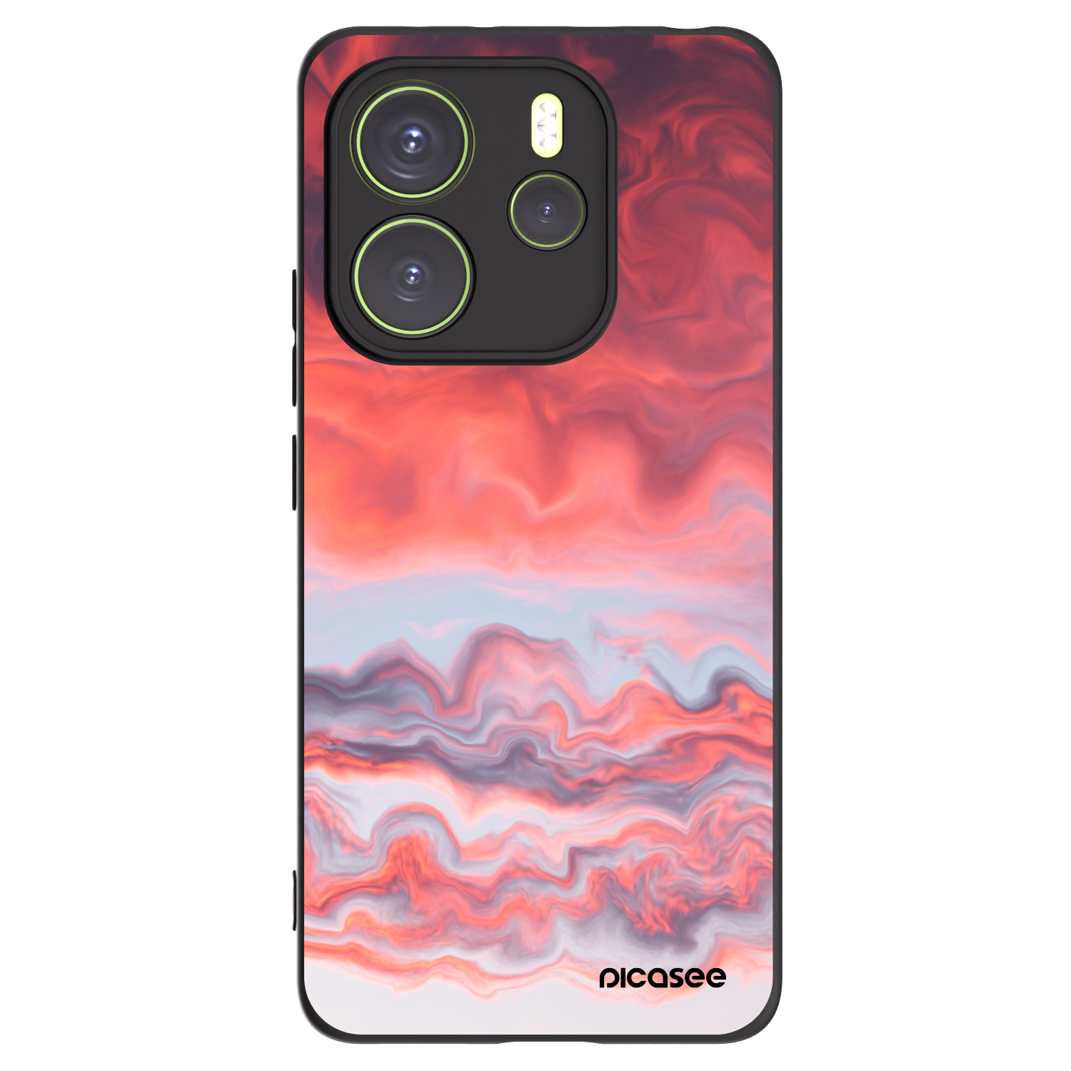 Picasee silikonowe czarne etui na Xiaomi Redmi Note 14 4G - Sunset
