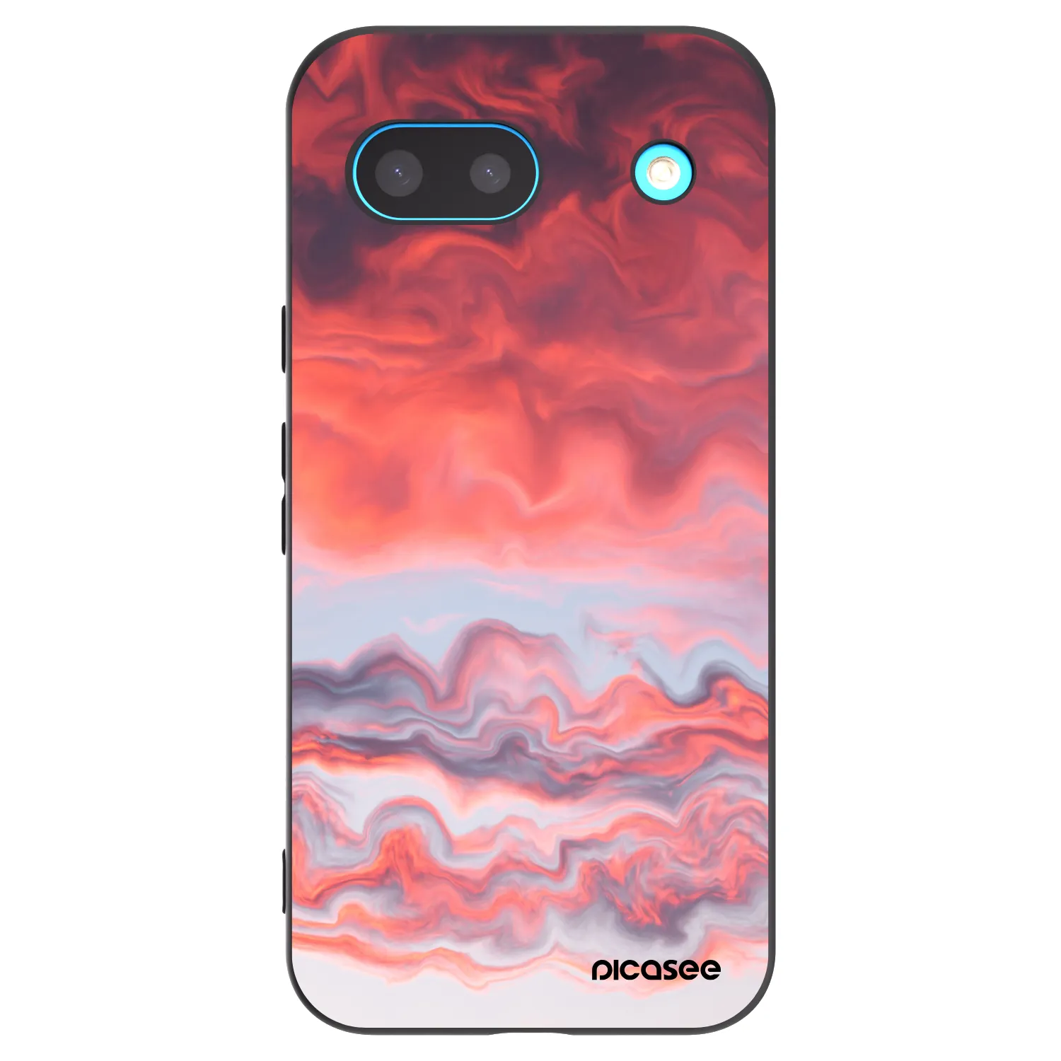Picasee silikonowe czarne etui na Google Pixel 8a - Sunset