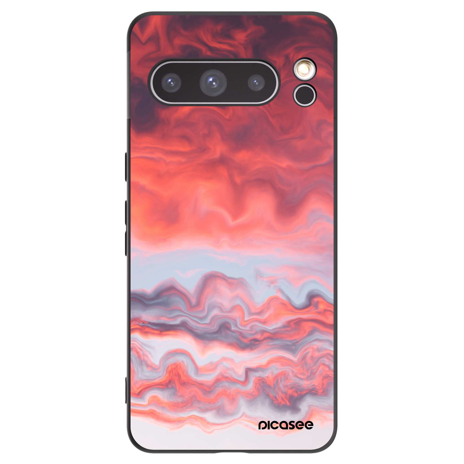 Picasee silikonowe czarne etui na Google Pixel 8 Pro - Sunset