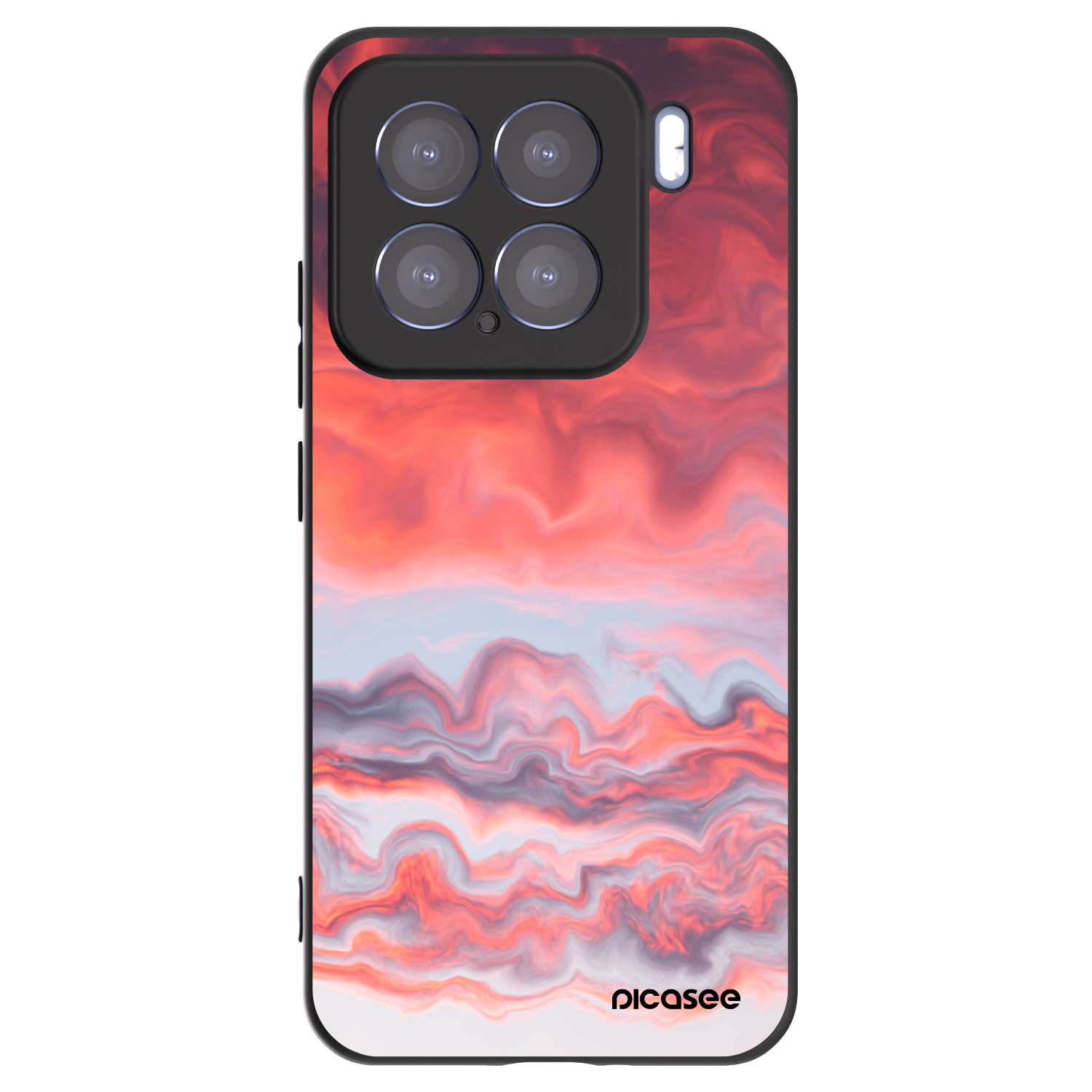 Picasee silikonowe czarne etui na Xiaomi 15 - Sunset
