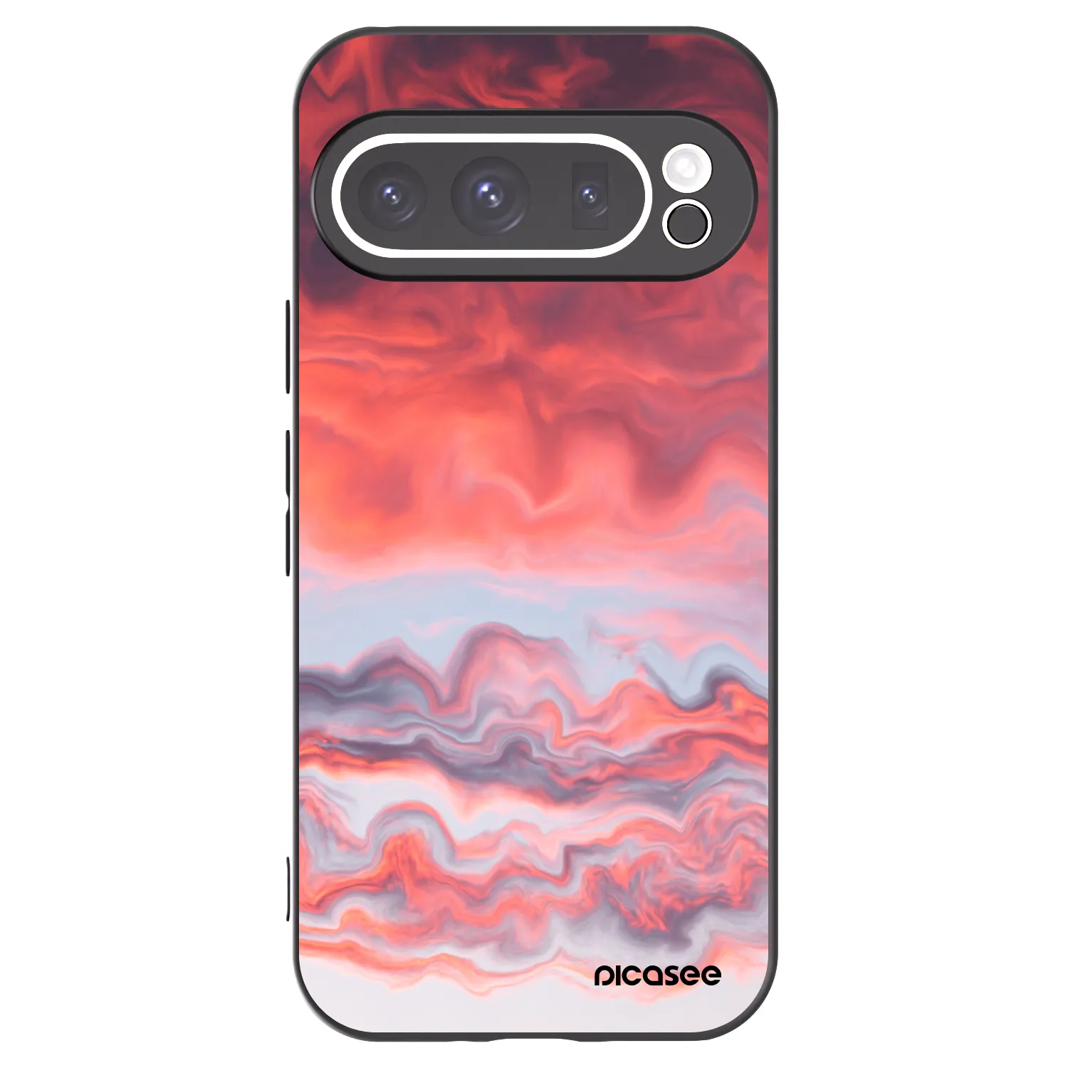 Picasee silikonowe czarne etui na Google Pixel 9 Pro - Sunset