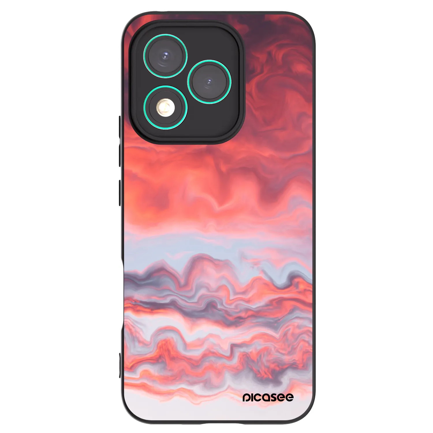 Picasee silikonowe czarne etui na Honor 400 Lite 5G - Sunset