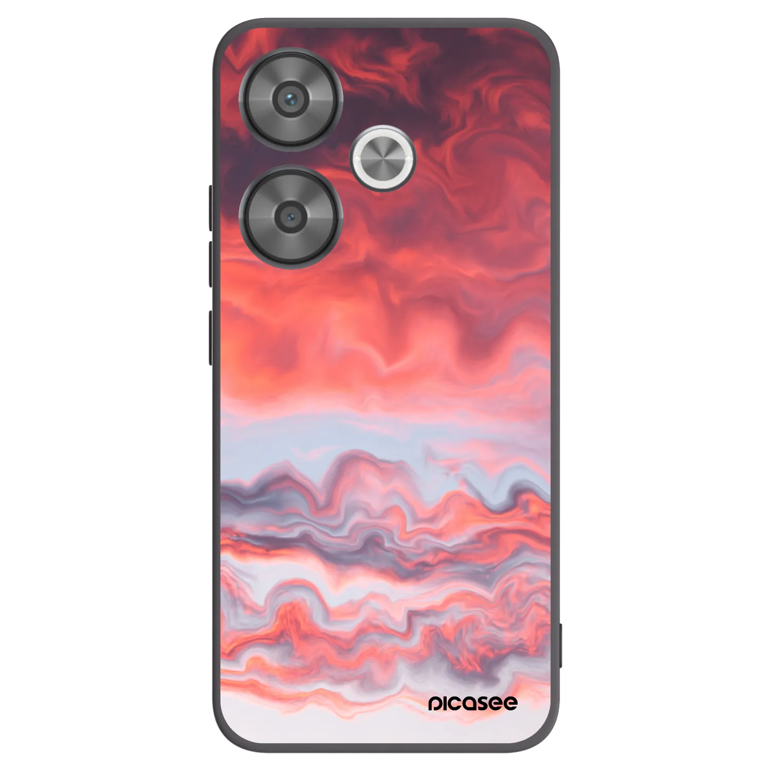 Picasee silikonowe czarne etui na Xiaomi Poco F6 - Sunset